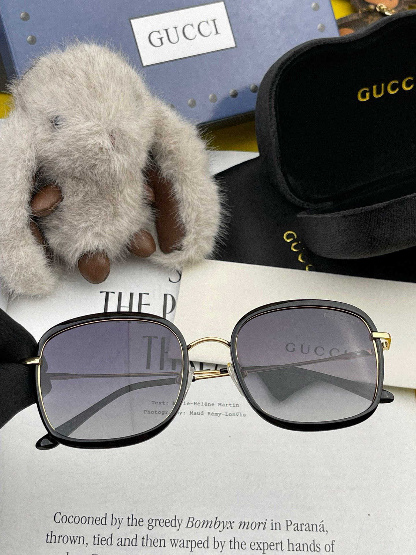  GUCCI 2025开春新款 最新款方框太阳镜 各路网红纷纷带起气场满分‼️ 俏皮甜美.上脸效果更佳.