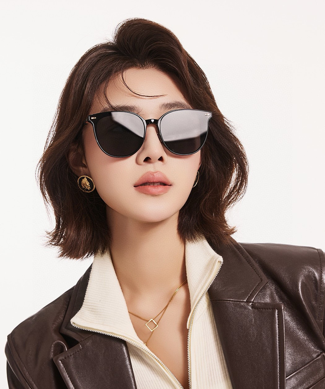 🔺 【GUCCI】2025开春新款 潮流爆款 时尚折叠方框尼龙偏光太阳镜 高品质 佩戴舒适 网红潮款墨镜
