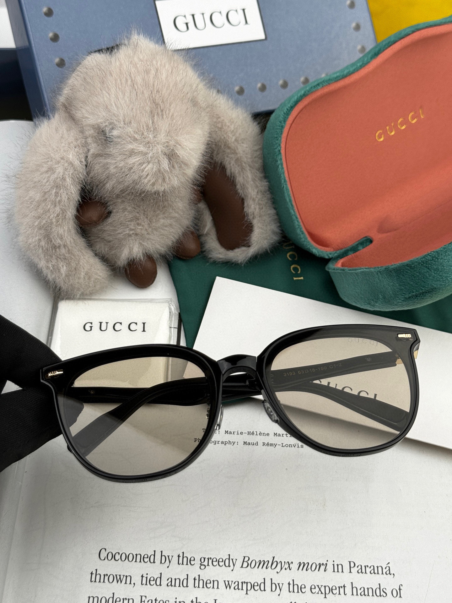 🔺 【GUCCI】2025开春新款 潮流爆款 时尚折叠方框尼龙偏光太阳镜 高品质 佩戴舒适 网红潮款墨镜