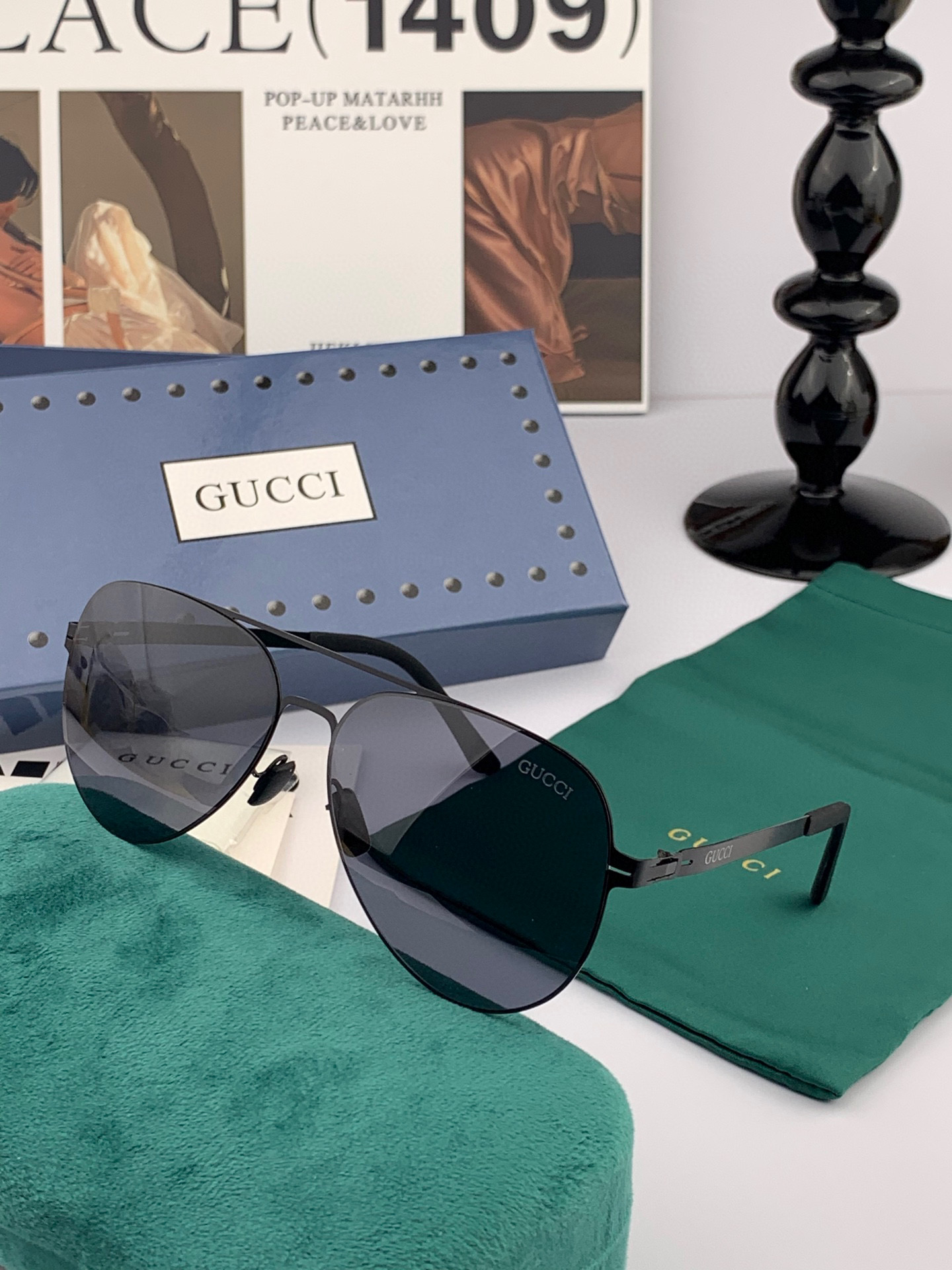 ♦️ GUCCI 2025新款男女情侣款太阳镜多边形墨镜iP电镀永不褪色 超轻超有弹性整幅眼镜无螺丝重要