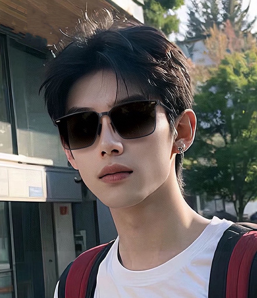        GUCCI 男款炫彩飞行员偏光太阳镜 ❤️材质：高清尼龙加厚卡槽高清偏光镜片 🌹无边框镜架