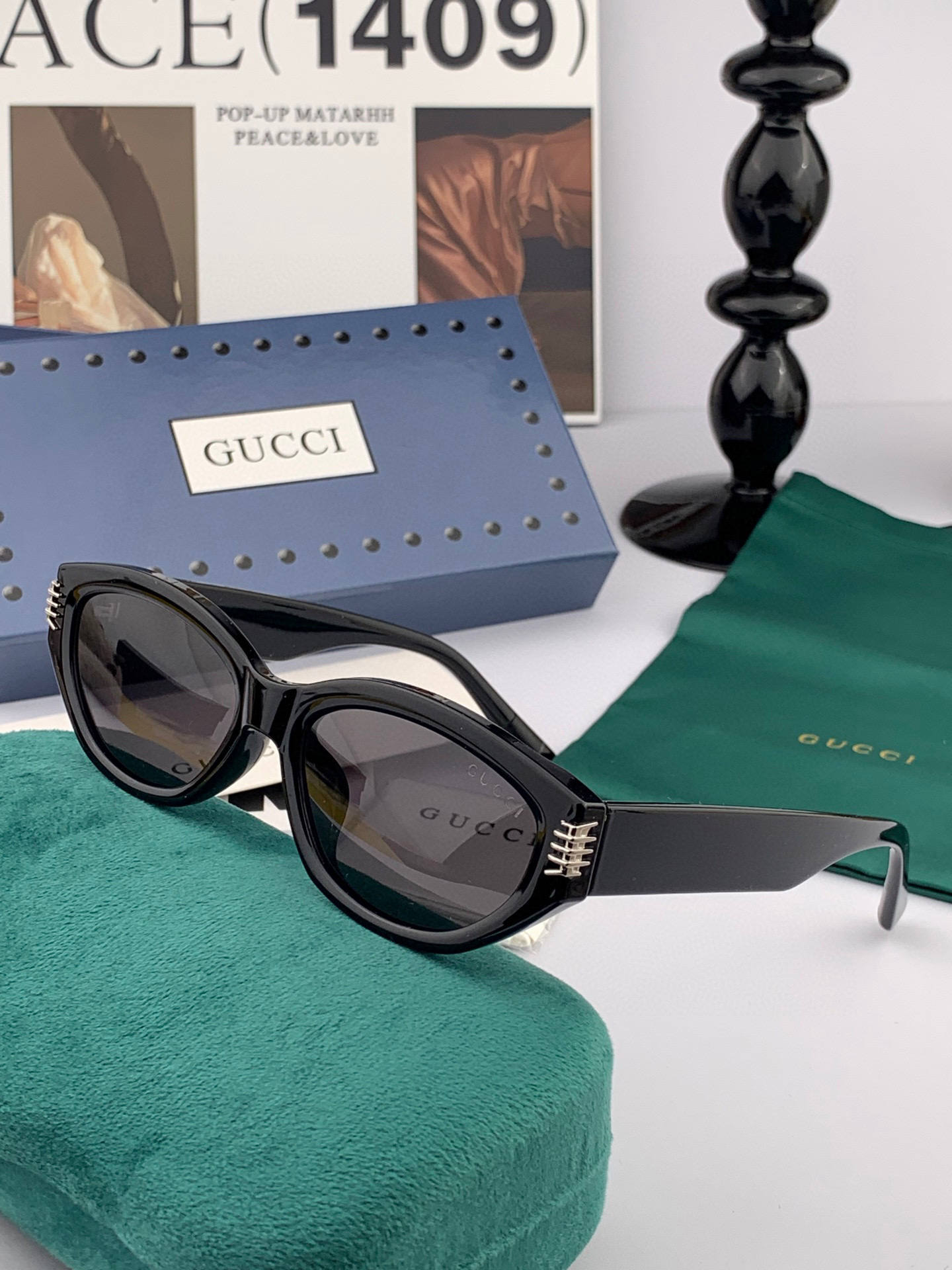  🔺 【GUCCI-偏光太阳镜】2025开春新款 潮流爆款 时尚方框偏光太阳镜 高品质 佩戴舒适 网红潮