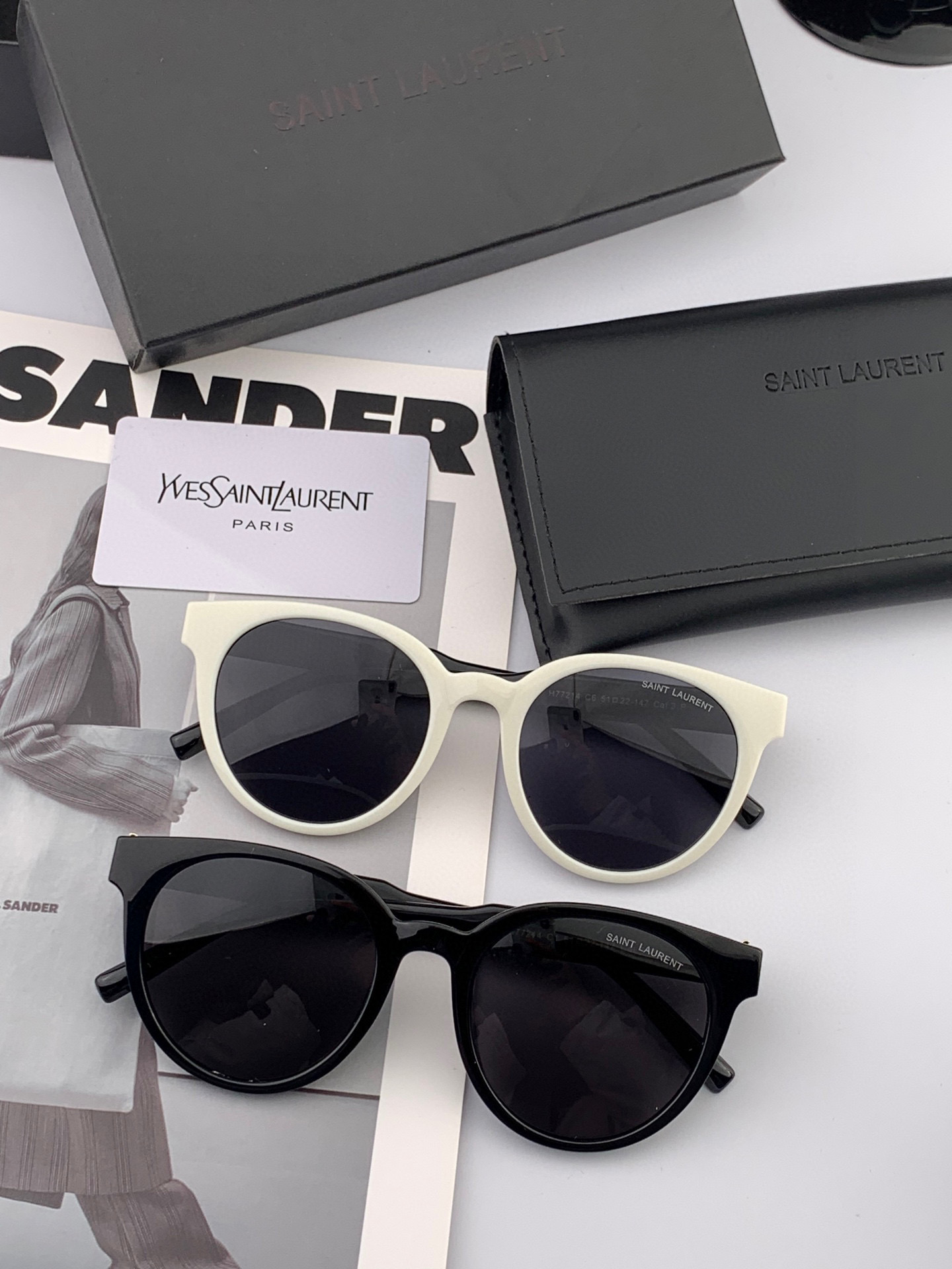 👑 【新款】🕶🔝🔝🔝🎁🎁🎁时尚百搭 超显脸小 佩戴舒适品牌Ysl 圣罗兰 💎  材质  加厚偏光镜片型号