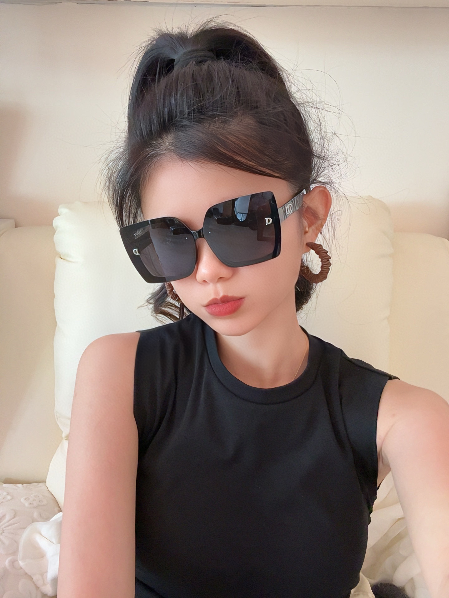 🔺 【DIOR-迪奥】2025开春新款 潮流爆款 时尚方框太阳镜 高品质 佩戴舒适 网红潮款墨镜 型号：