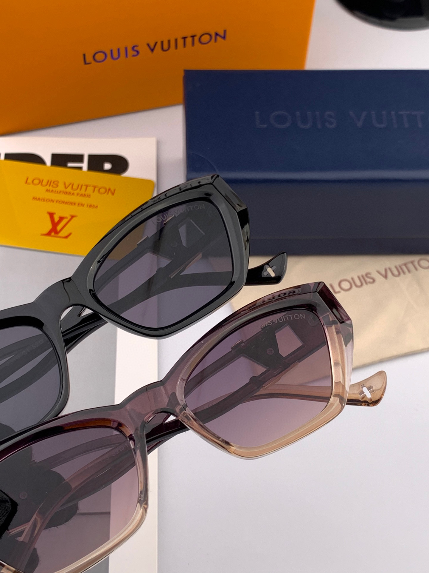  LV 2025年开春新款  潮流爆款 时尚方框太阳镜 高品质 佩戴舒适 网红潮款墨镜 型号L0231