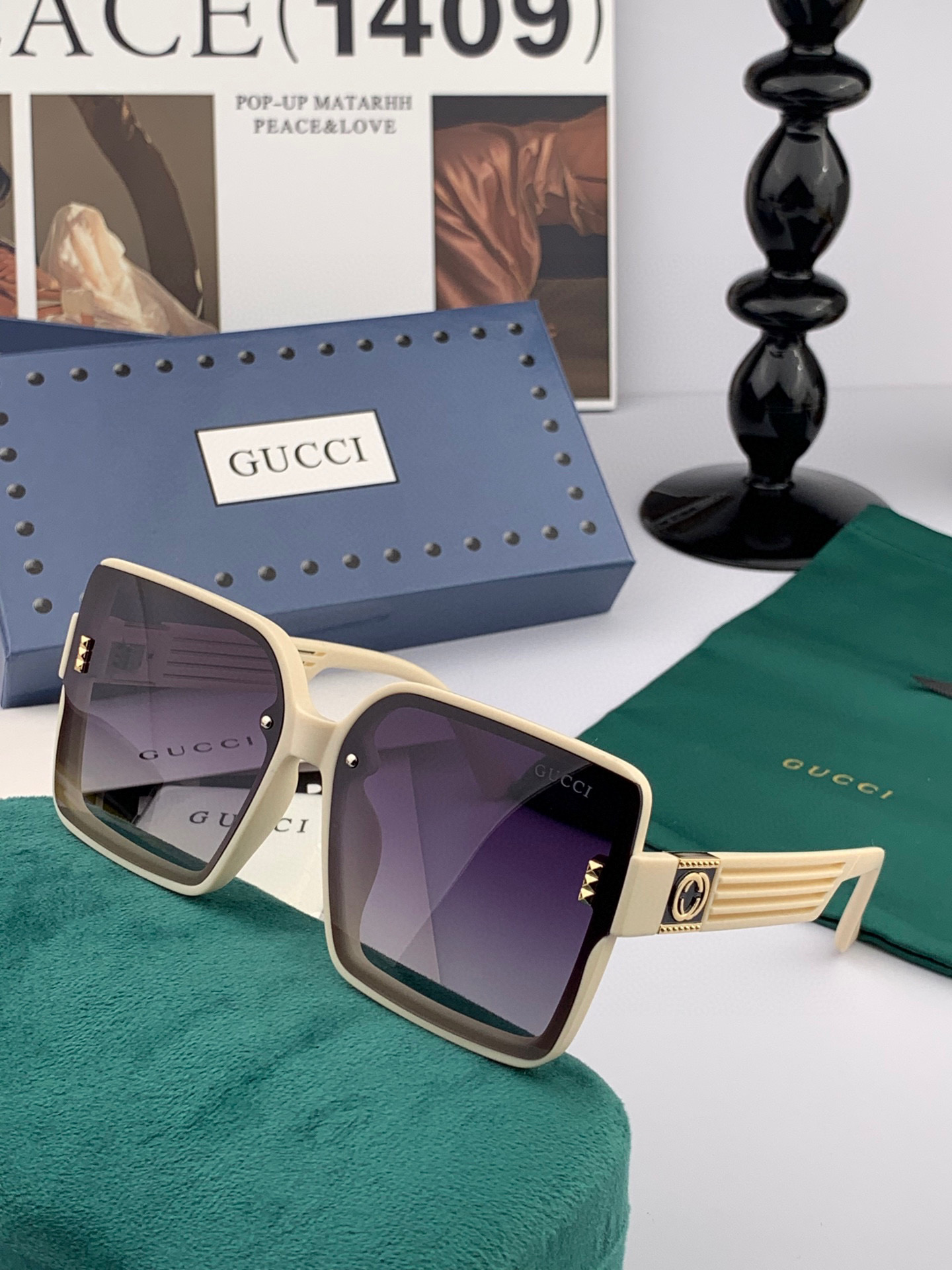  2025新款！新款出货！
女士高清加厚偏光太阳镜🕶️ 🎉💍新款GUCCI偏光太阳镜得意开车驾驶镜时尚墨