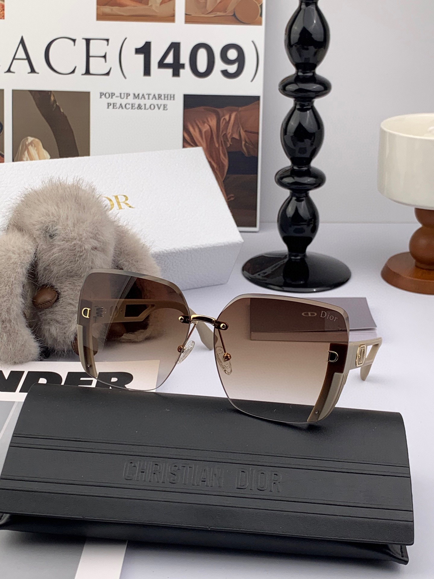 🔺 【DIOR-迪奥】2025开春新款 潮流爆款 时尚方框太阳镜 高品质 佩戴舒适 网红潮款墨镜 女士高