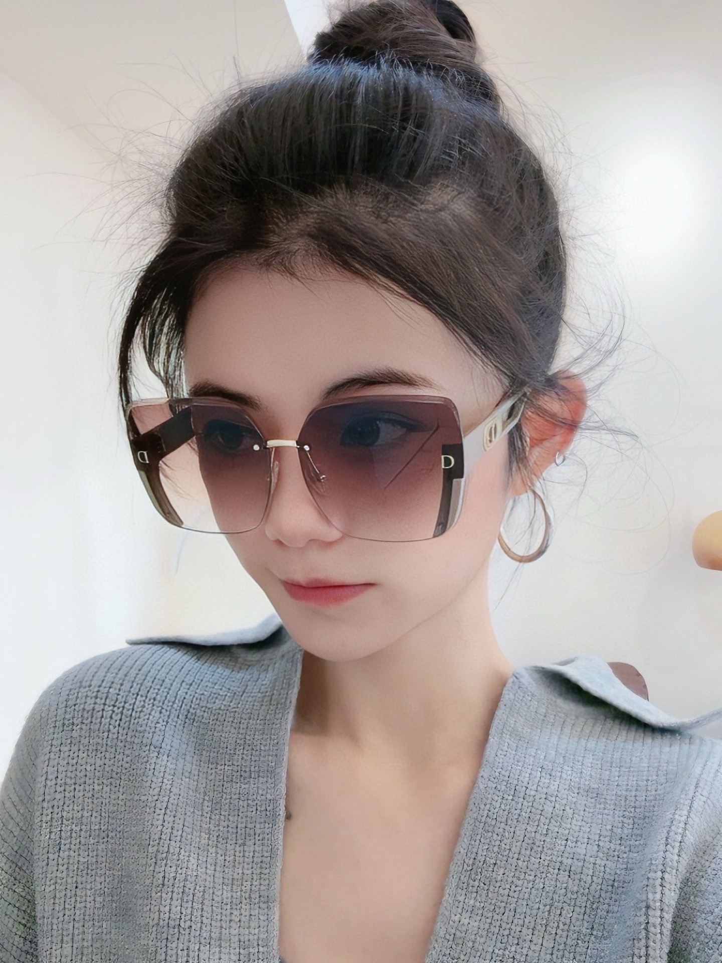 🔺 【DIOR-迪奥】2025开春新款 潮流爆款 时尚方框太阳镜 高品质 佩戴舒适 网红潮款墨镜 女士高
