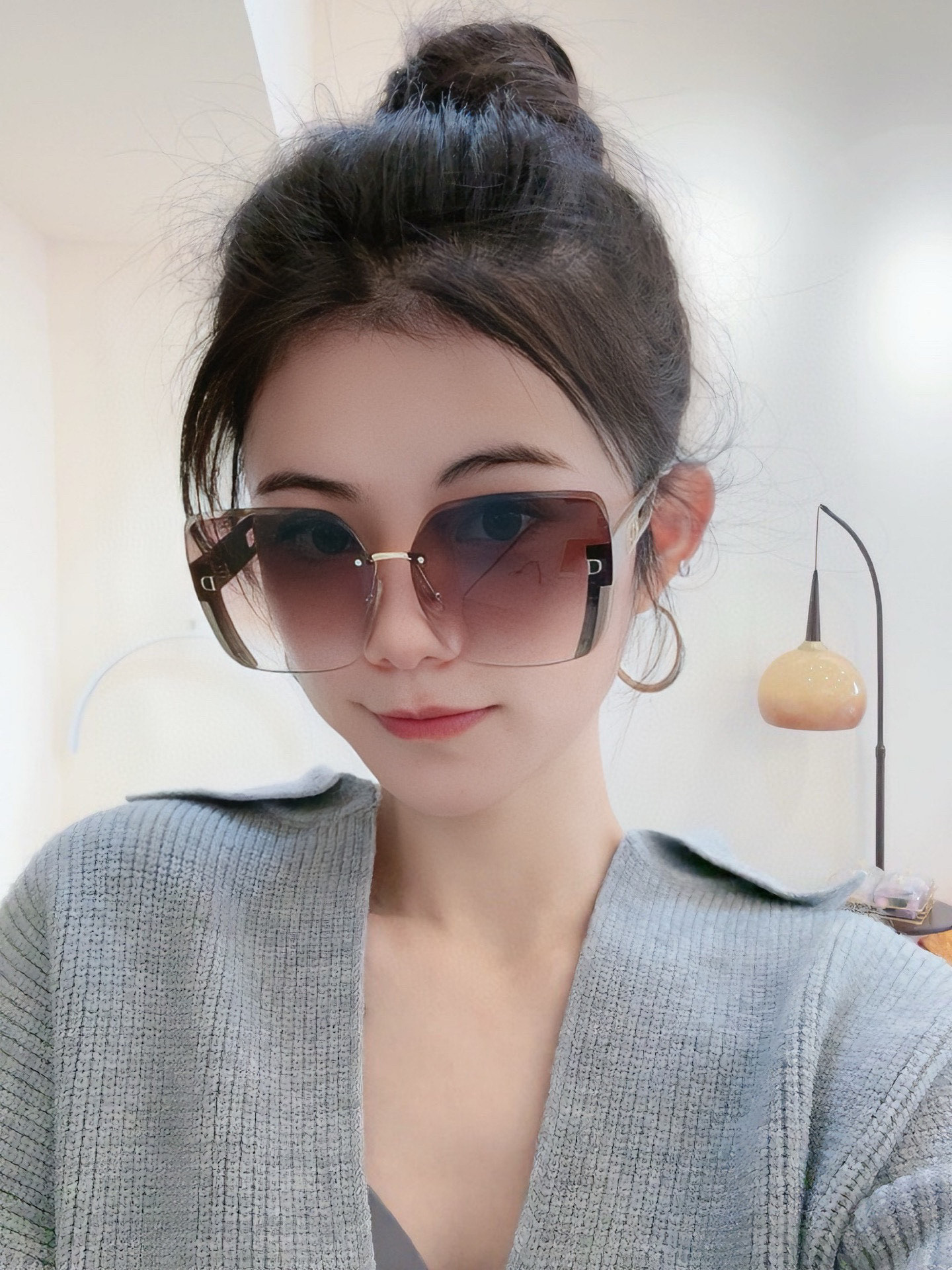 🔺 【DIOR-迪奥】2025开春新款 潮流爆款 时尚方框太阳镜 高品质 佩戴舒适 网红潮款墨镜 女士高