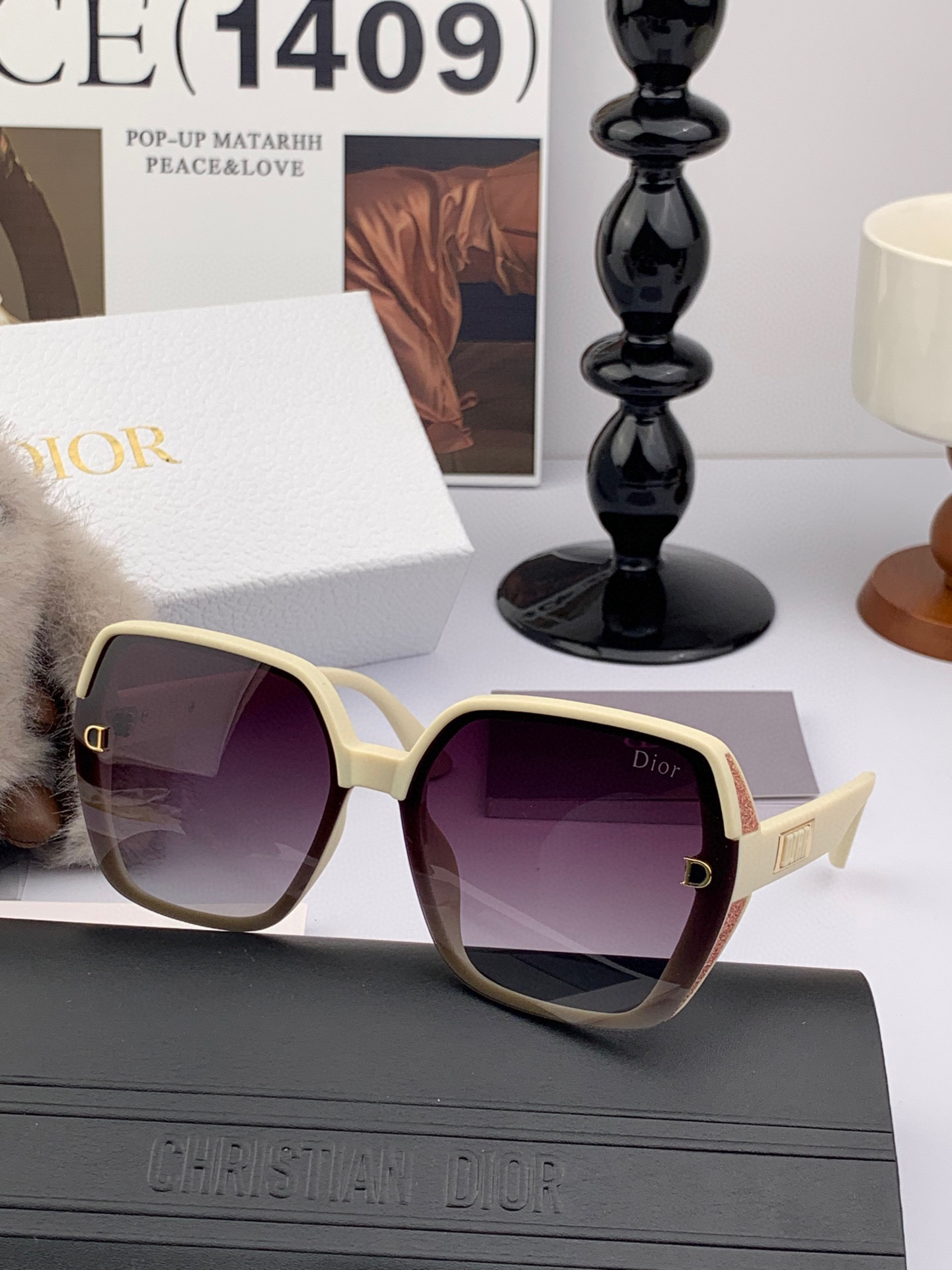  🔺 【DIOR-迪奥】2025开春新款 潮流爆款 时尚方框偏光太阳镜 高品质 佩戴舒适 网红潮款墨镜 