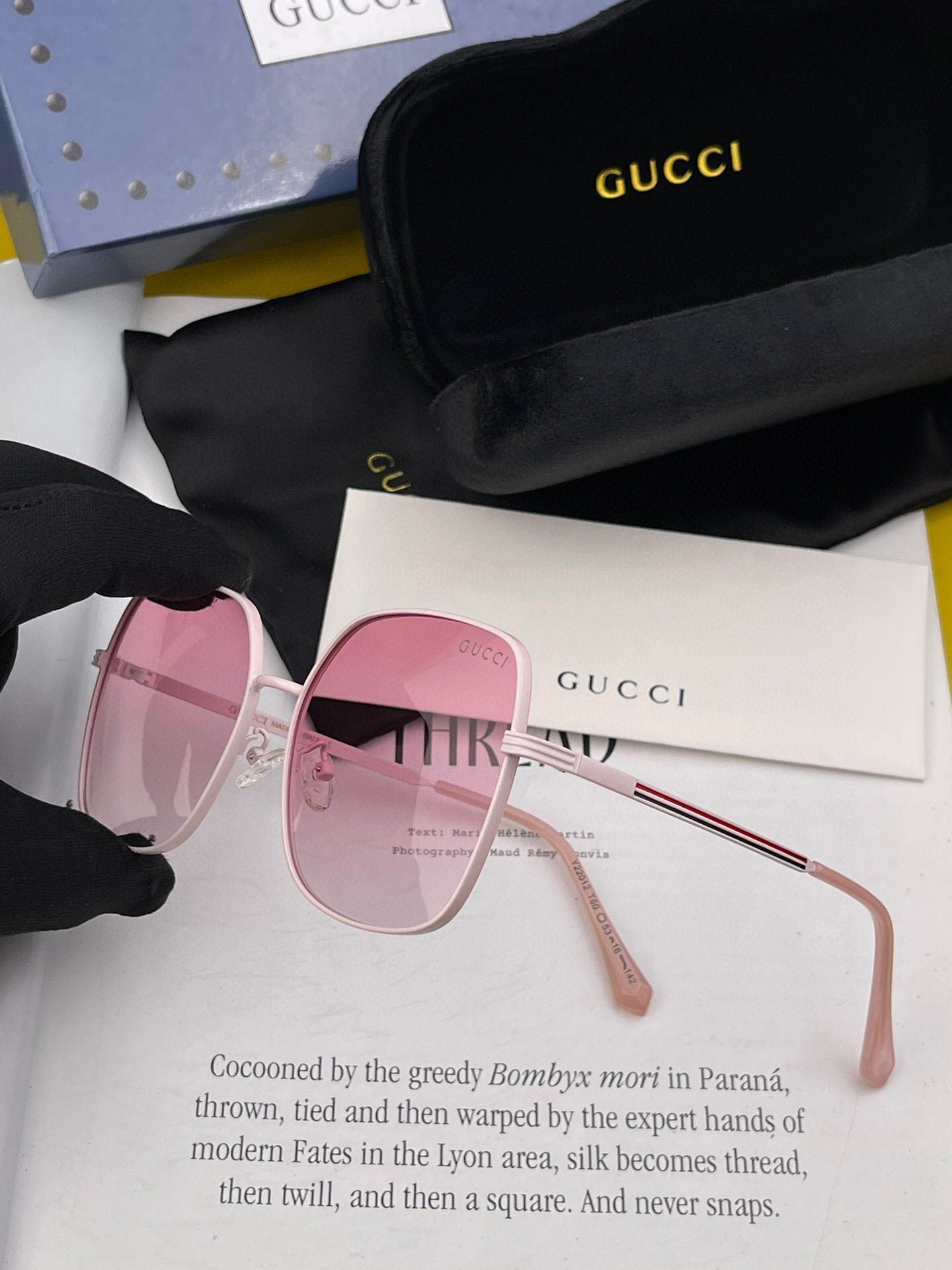  GUCCI 2025开春新款 最新款方框太阳镜 各路网红纷纷带起气场满分‼️ 俏皮甜美.上脸效果更佳.