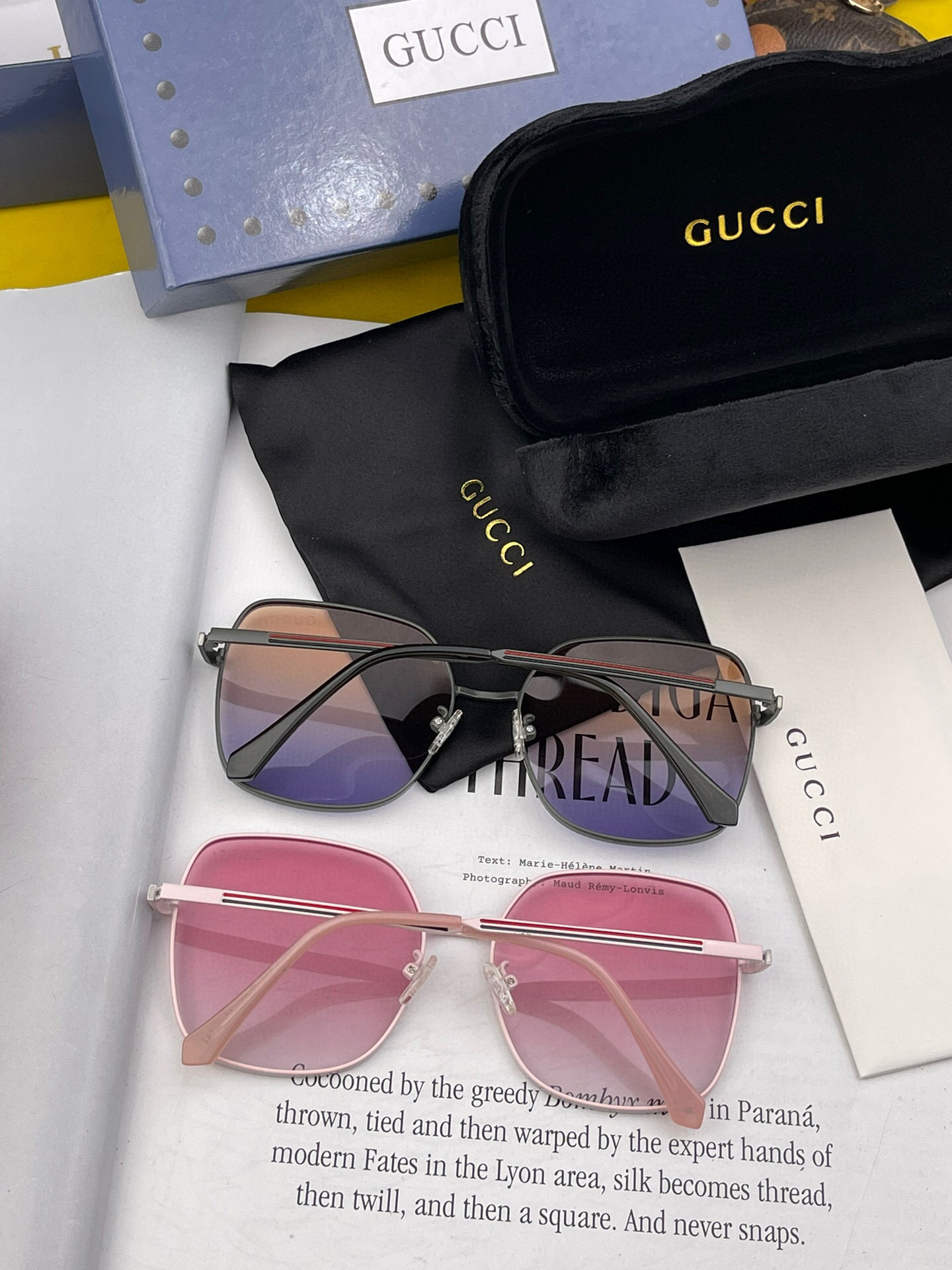 GUCCI 2025开春新款 最新款方框太阳镜 各路网红纷纷带起气场满分‼️ 俏皮甜美.上脸效果更佳.