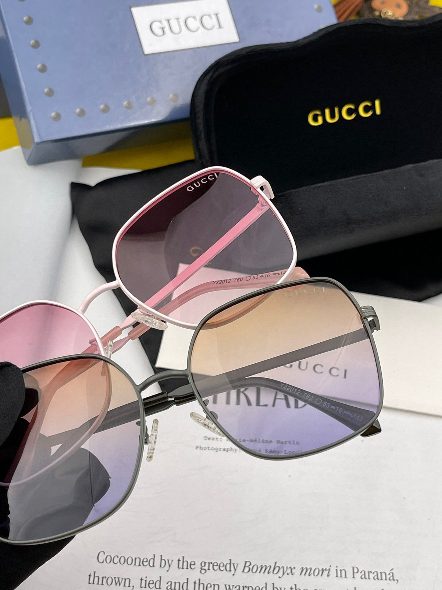  GUCCI 2025开春新款 最新款方框太阳镜 各路网红纷纷带起气场满分‼️ 俏皮甜美.上脸效果更佳.