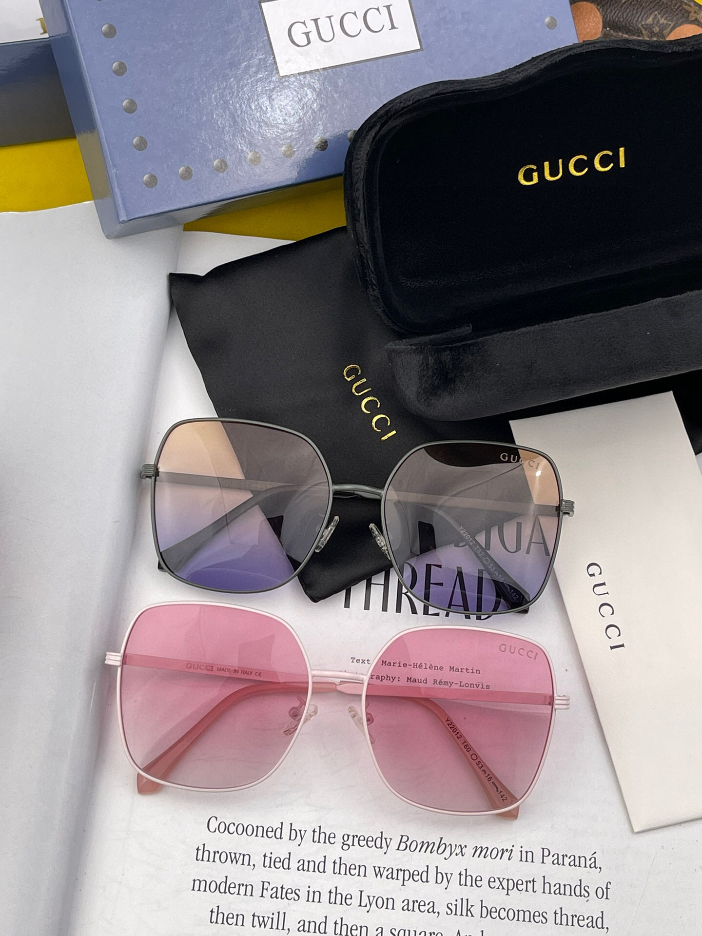  GUCCI 2025开春新款 最新款方框太阳镜 各路网红纷纷带起气场满分‼️ 俏皮甜美.上脸效果更佳.
