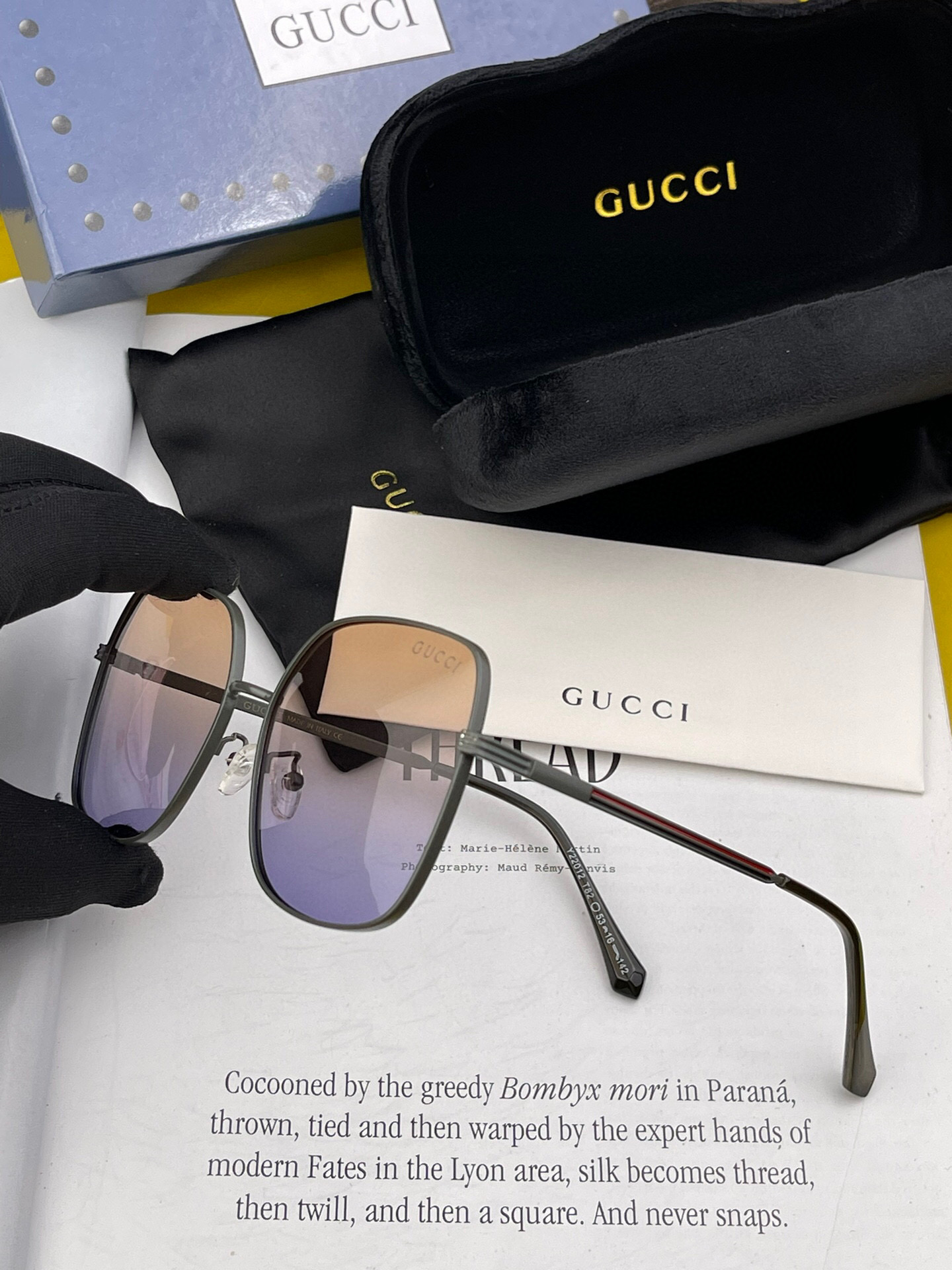  GUCCI 2025开春新款 最新款方框太阳镜 各路网红纷纷带起气场满分‼️ 俏皮甜美.上脸效果更佳.
