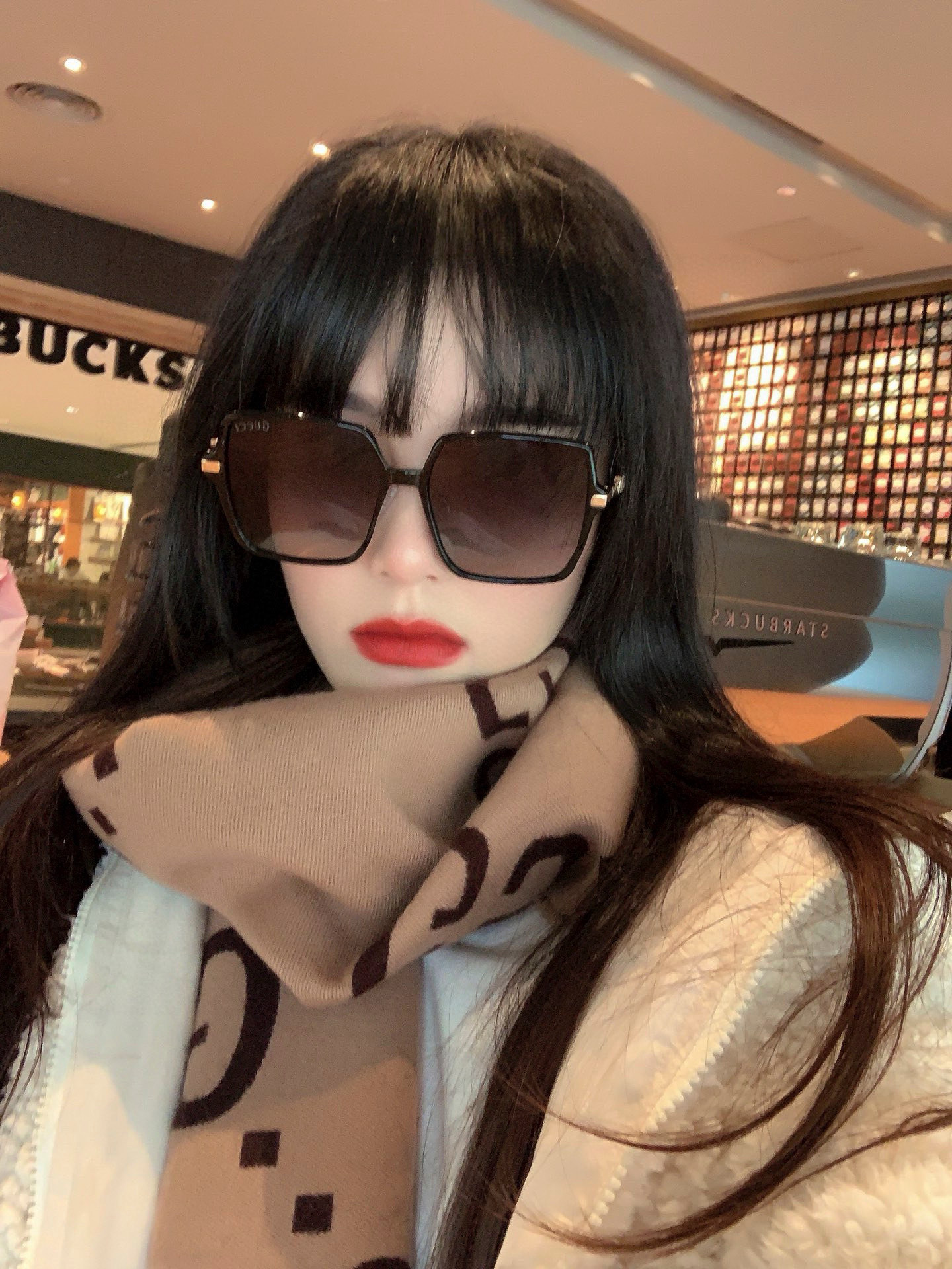 🔺Gucci🔻 古奇2025年新款太阳镜 精致优雅镶钻设计 佩戴舒适值得推荐🔝🔝型号：G1307