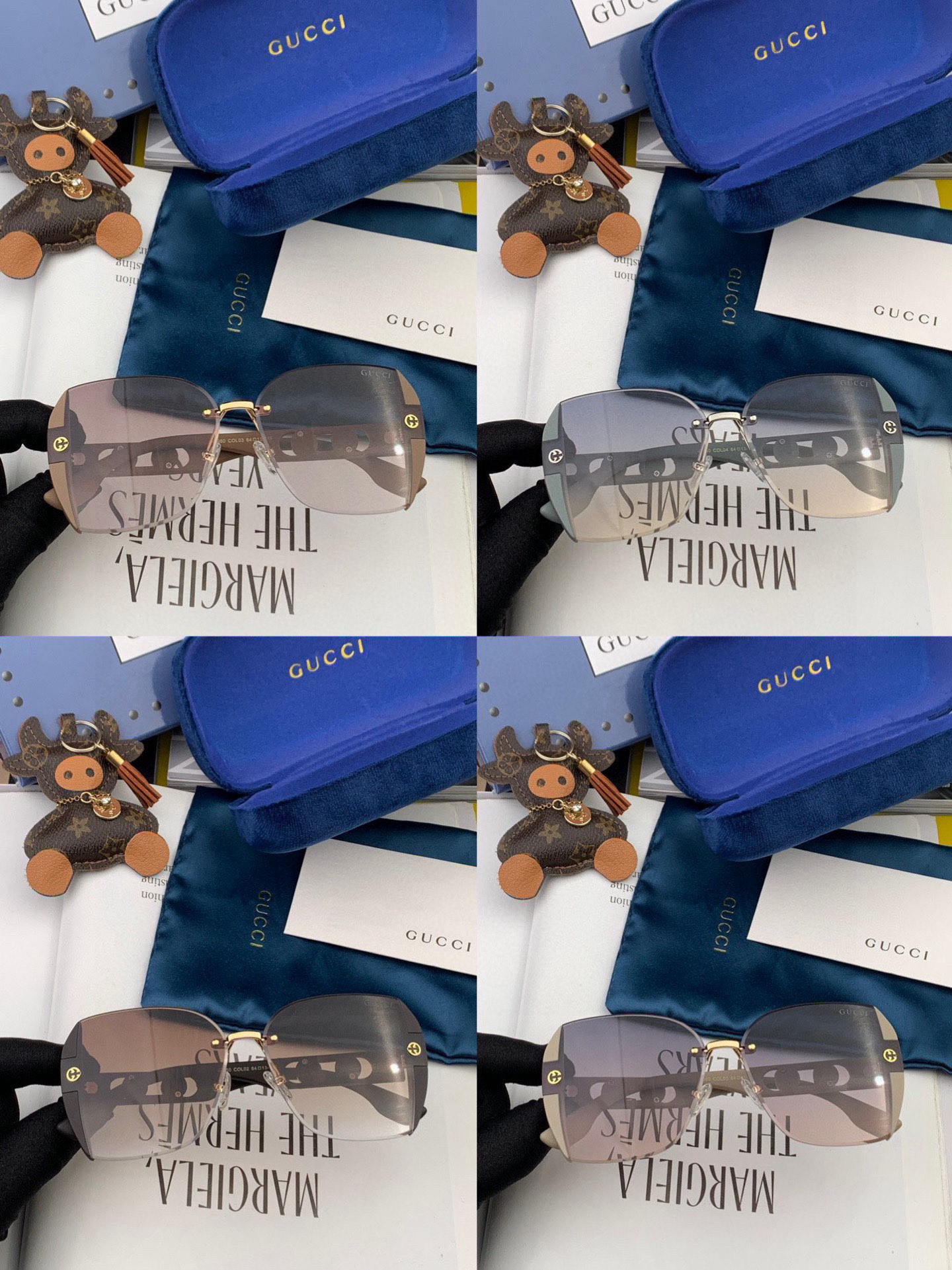  🔺 【GUCCI】2025开春新款 潮流爆款 时尚方框太阳镜 高品质 佩戴舒适 网红潮款墨镜 型号：G