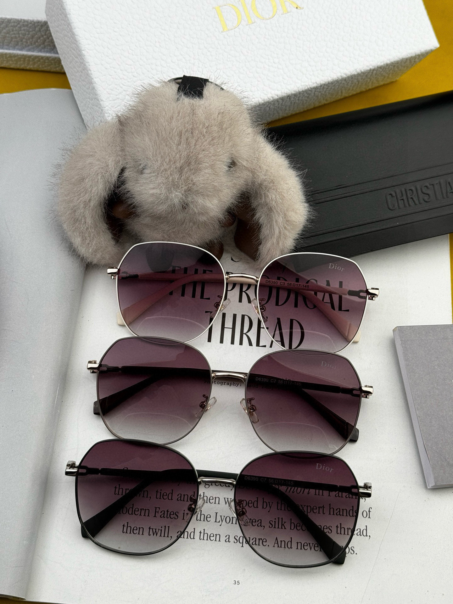   【DIOR】2025新款潮流爆款 时尚方框太阳镜 佩戴舒适 网红潮款墨镜  女士高清加厚偏光太阳镜🕶