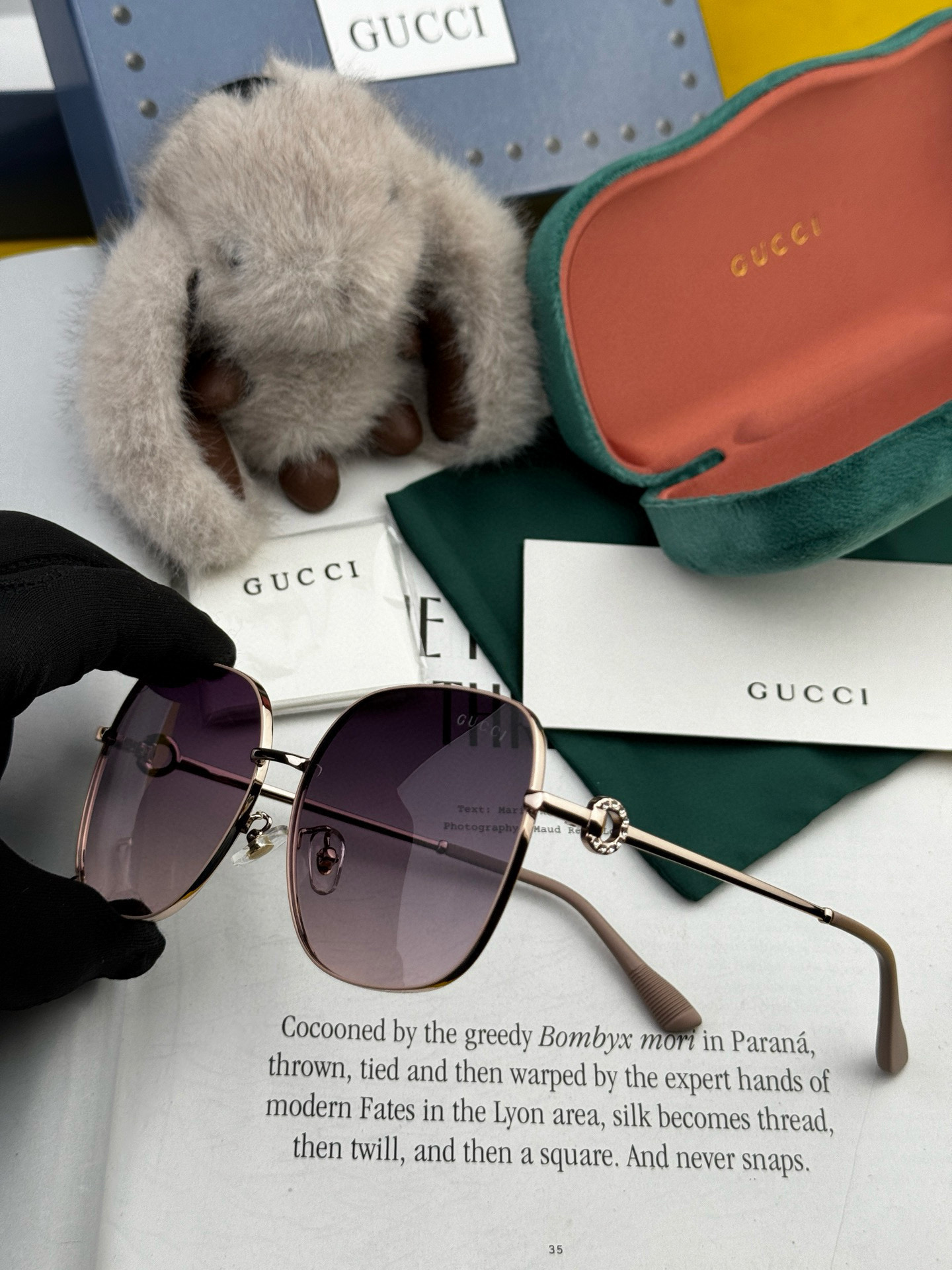  🔺 【GUCCI-偏光太阳镜】2025开春新款 潮流爆款 时尚圆框偏光太阳镜 高品质 佩戴舒适 网红潮