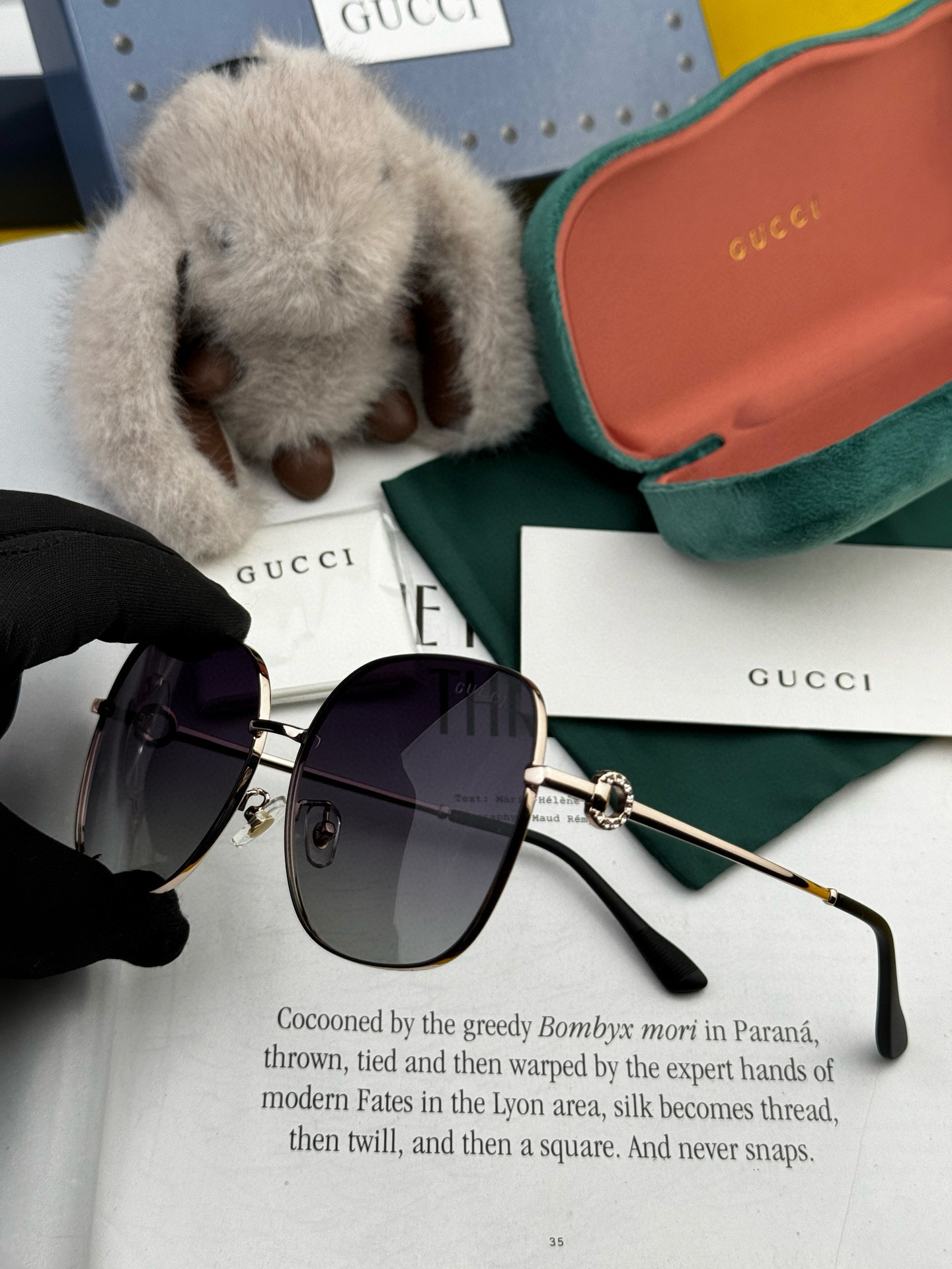  🔺 【GUCCI-偏光太阳镜】2025开春新款 潮流爆款 时尚圆框偏光太阳镜 高品质 佩戴舒适 网红潮