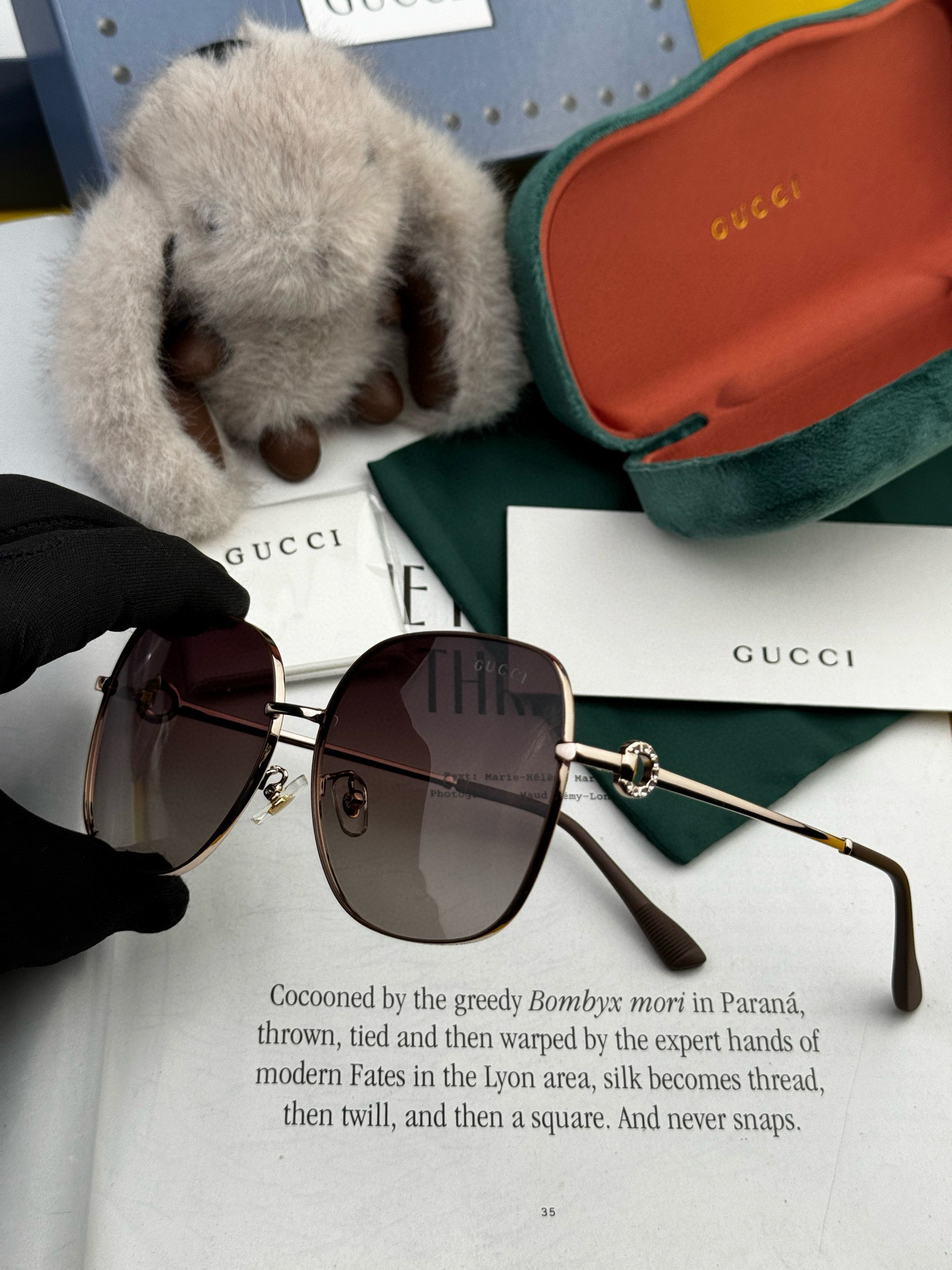  🔺 【GUCCI-偏光太阳镜】2025开春新款 潮流爆款 时尚圆框偏光太阳镜 高品质 佩戴舒适 网红潮