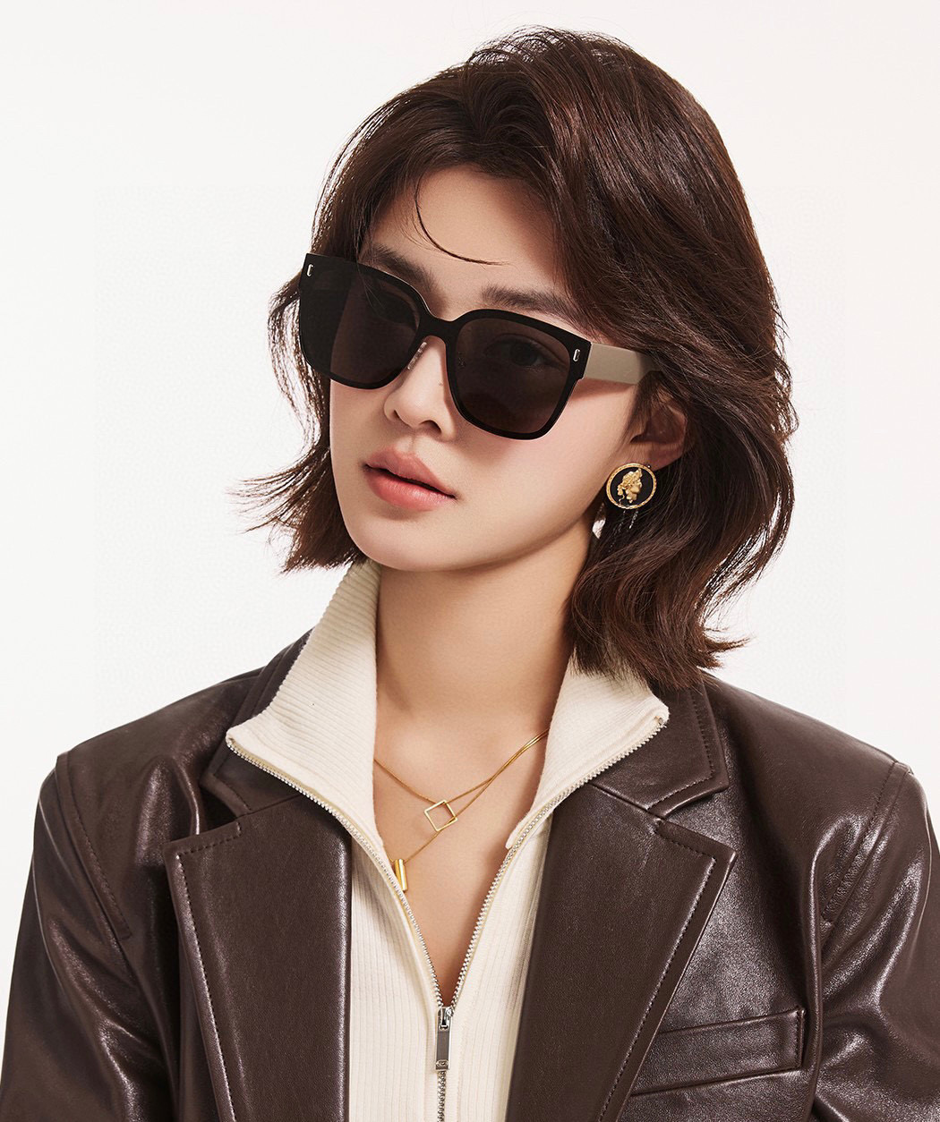   GUCCI  新款连体尼龙偏光太眼镜，情侣款时尚方框太阳镜佩戴舒适网红潮流款墨镜，大气女人范儿，大脸
