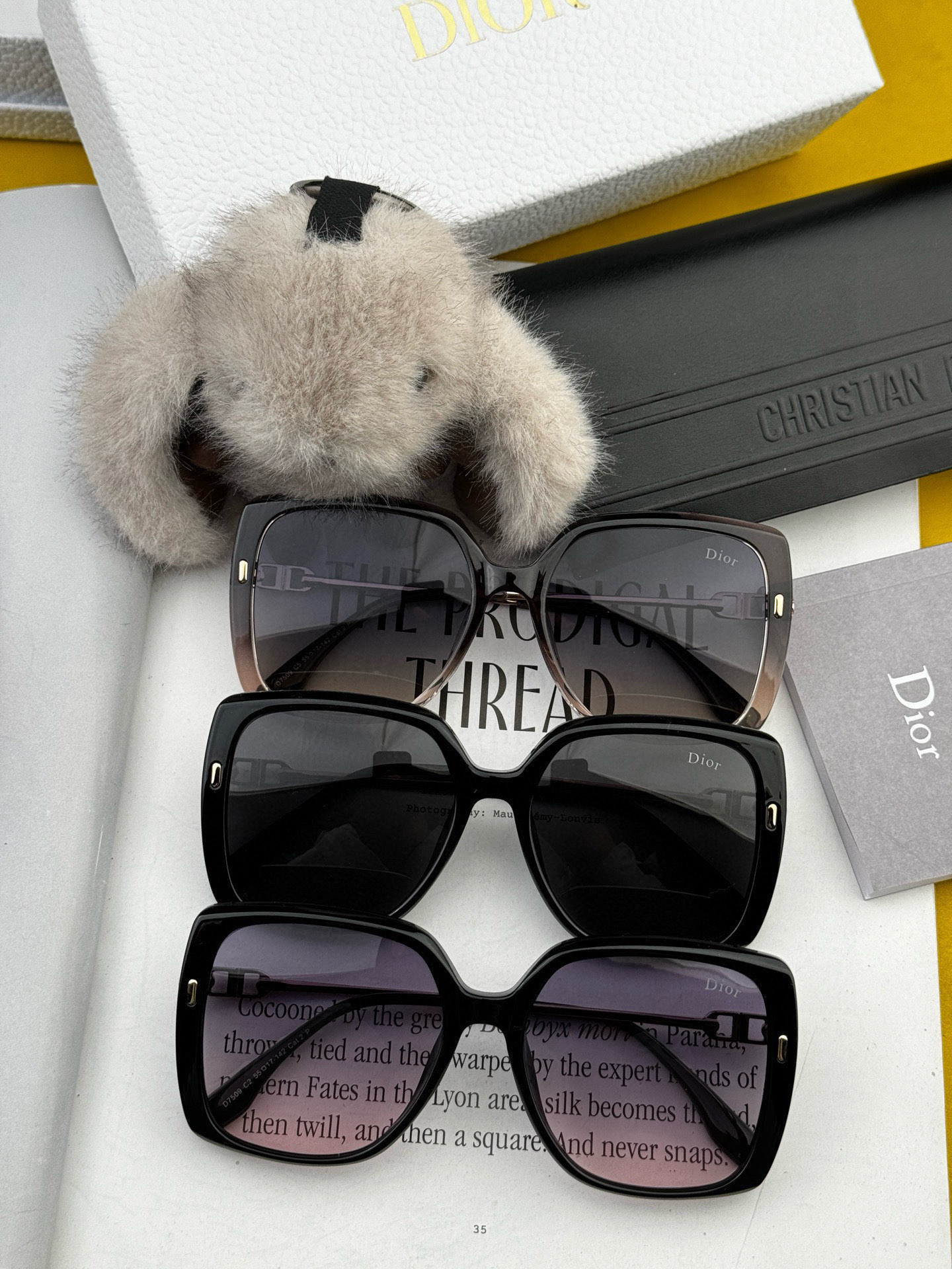   【DIOR】2025新款潮流爆款 时尚方框太阳镜 佩戴舒适 网红潮款墨镜  女士高清加厚偏光太阳镜🕶