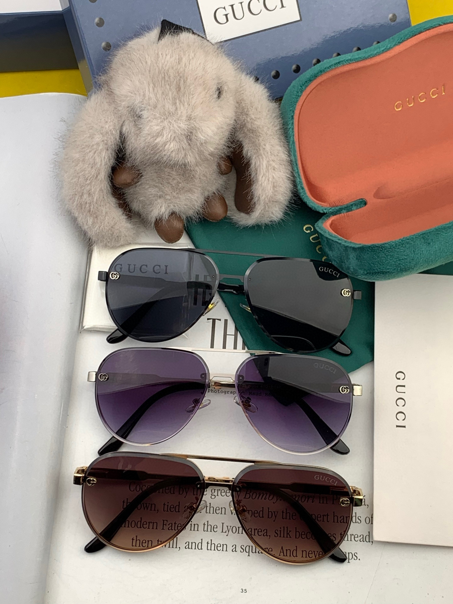   Gucci 。  高品质男女款墨镜   。蛤蟆镜 开车钓鱼都可 。百搭显瘦墨镜韩版男士飞行员大框司机