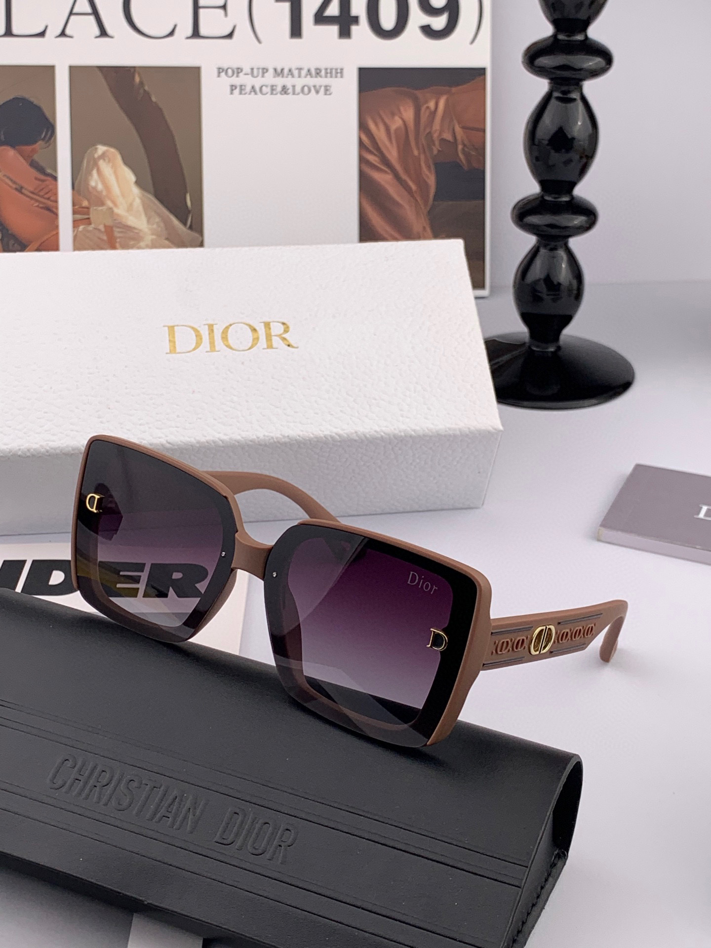 🔺 【DIOR-迪奥】2025开春新款 潮流爆款 时尚方框偏光太阳镜 高品质 佩戴舒适 网红潮款墨镜 女