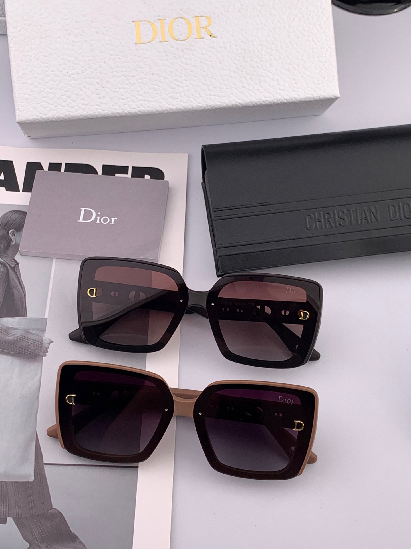 🔺 【DIOR-迪奥】2025开春新款 潮流爆款 时尚方框偏光太阳镜 高品质 佩戴舒适 网红潮款墨镜 女