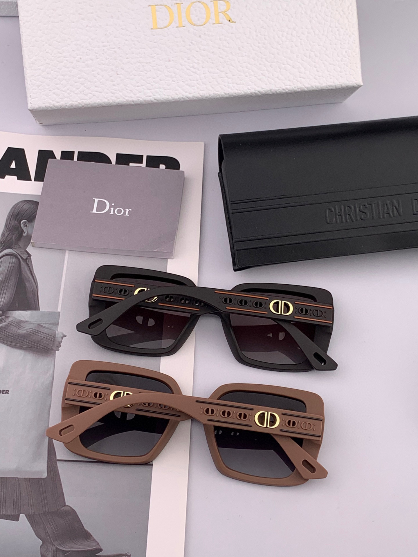 🔺 【DIOR-迪奥】2025开春新款 潮流爆款 时尚方框偏光太阳镜 高品质 佩戴舒适 网红潮款墨镜 女