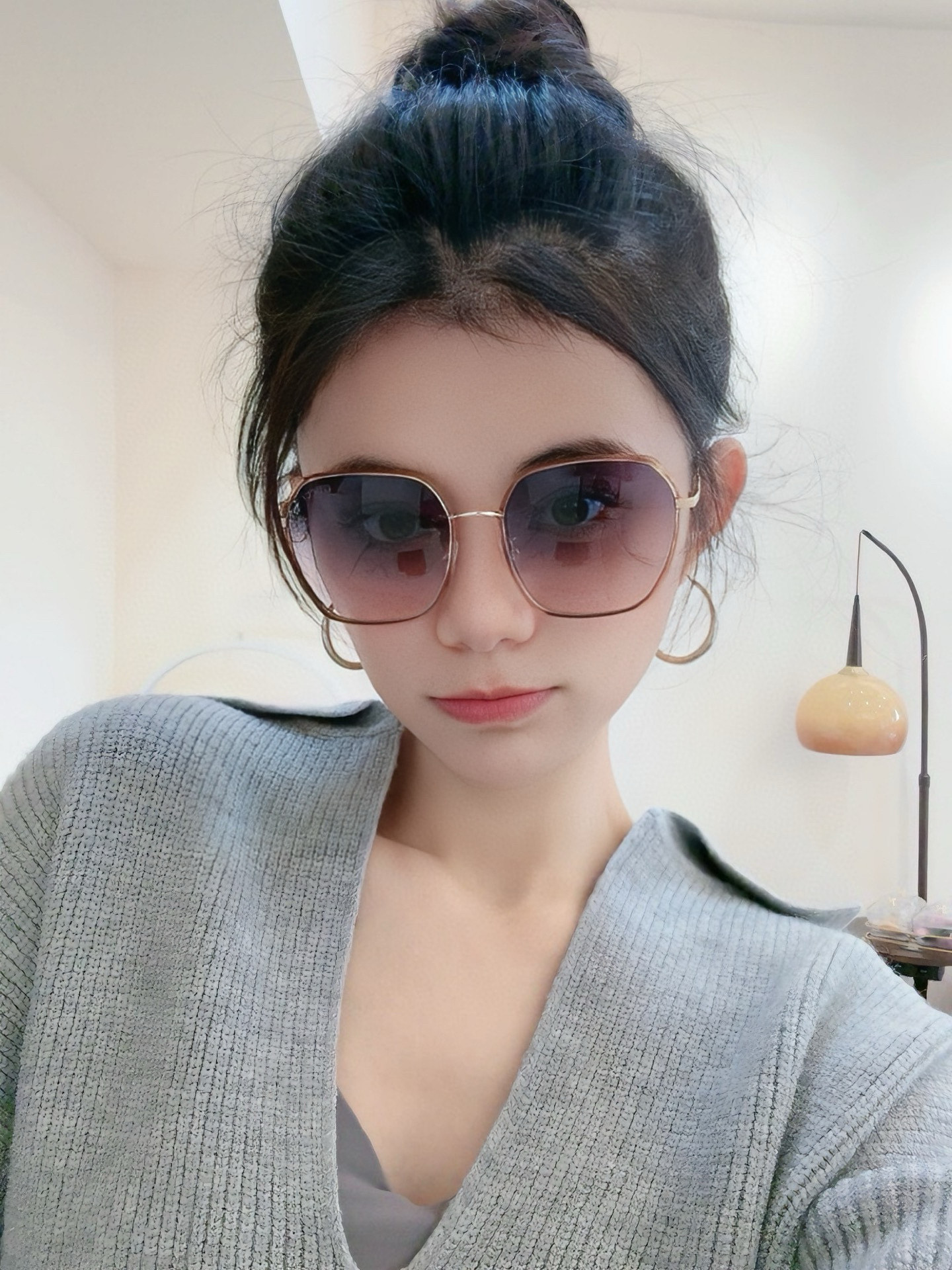 【偏光系列太阳镜】🎈原版出货GUCCI网红超爆款💙经典奢华全球风强酷亲亲 时尚圆框太阳镜得意 气质非凡😄