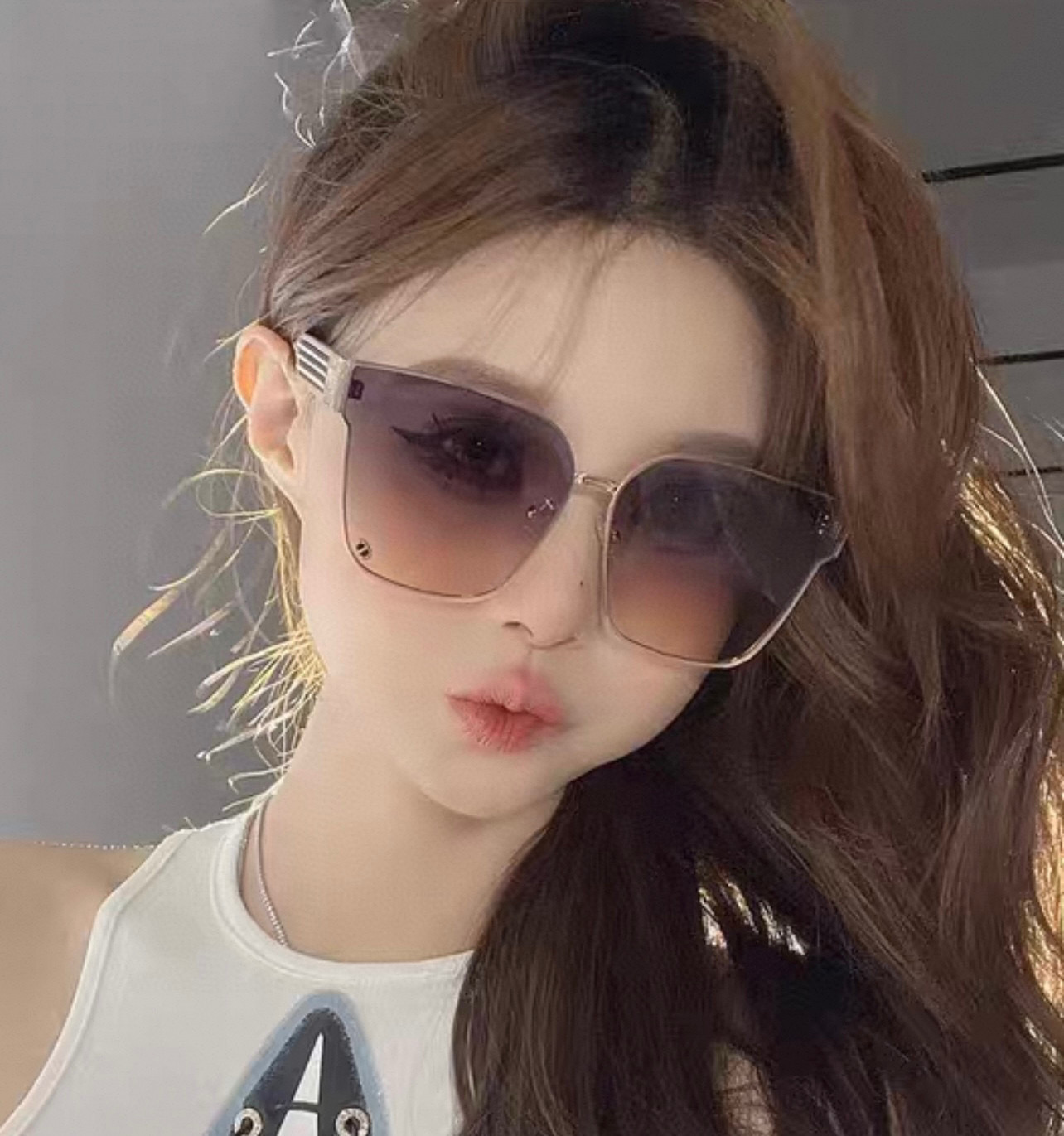 🔺 【DIOR-迪奥】2025开春新款 潮流爆款 时尚方框尼龙太阳镜 高品质 佩戴舒适 网红潮款墨镜 女