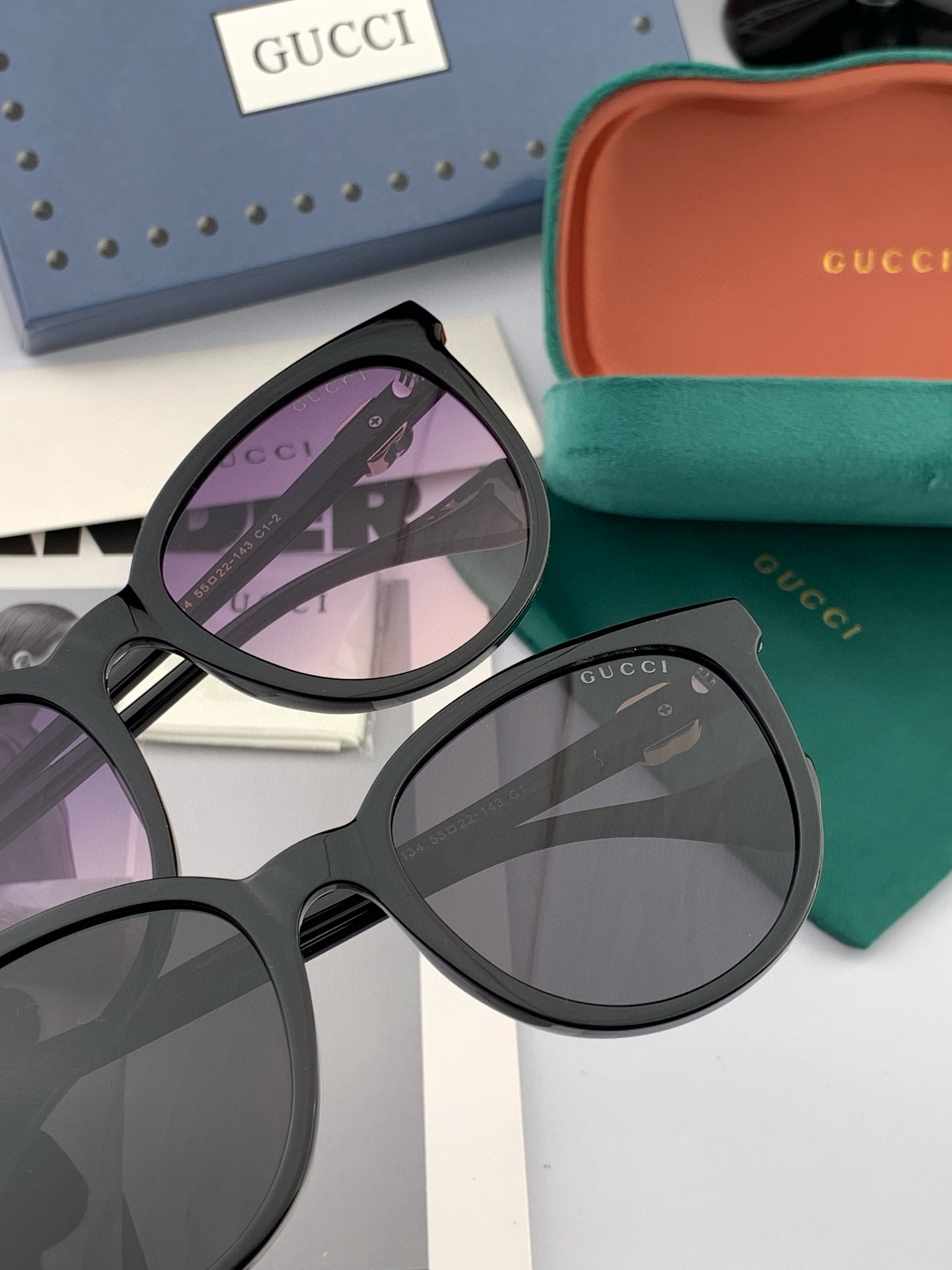  🔺 【GUCCI-偏光太阳镜】2025开春新款 潮流爆款 时尚方框偏光太阳镜 高品质 佩戴舒适 网红潮