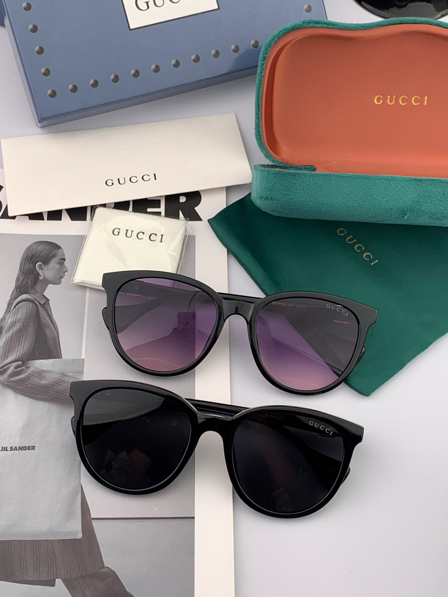  🔺 【GUCCI-偏光太阳镜】2025开春新款 潮流爆款 时尚方框偏光太阳镜 高品质 佩戴舒适 网红潮