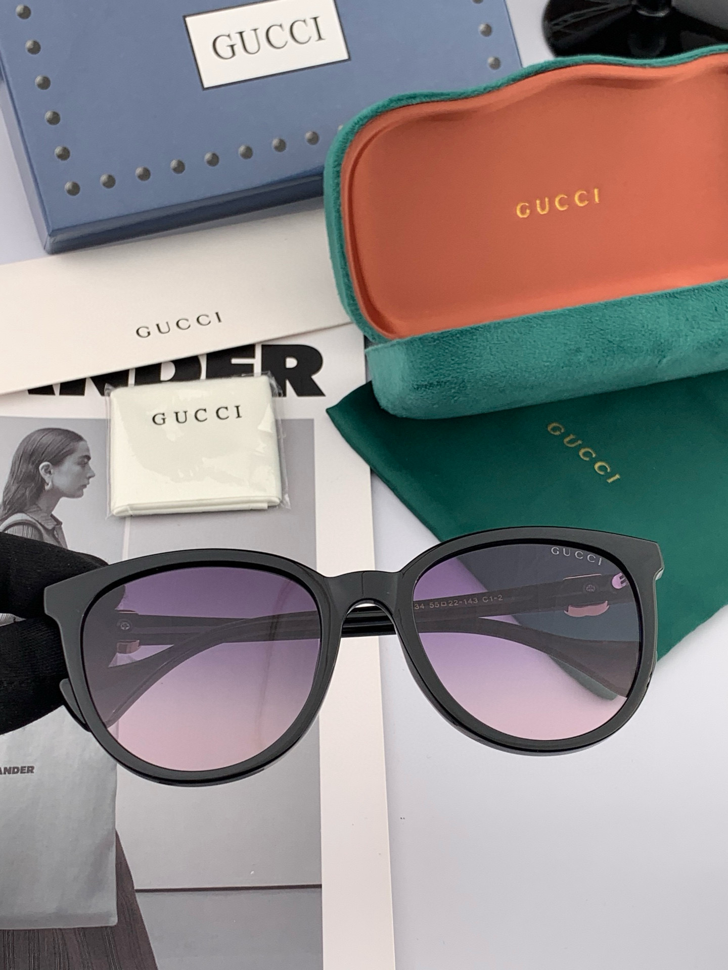  🔺 【GUCCI-偏光太阳镜】2025开春新款 潮流爆款 时尚方框偏光太阳镜 高品质 佩戴舒适 网红潮