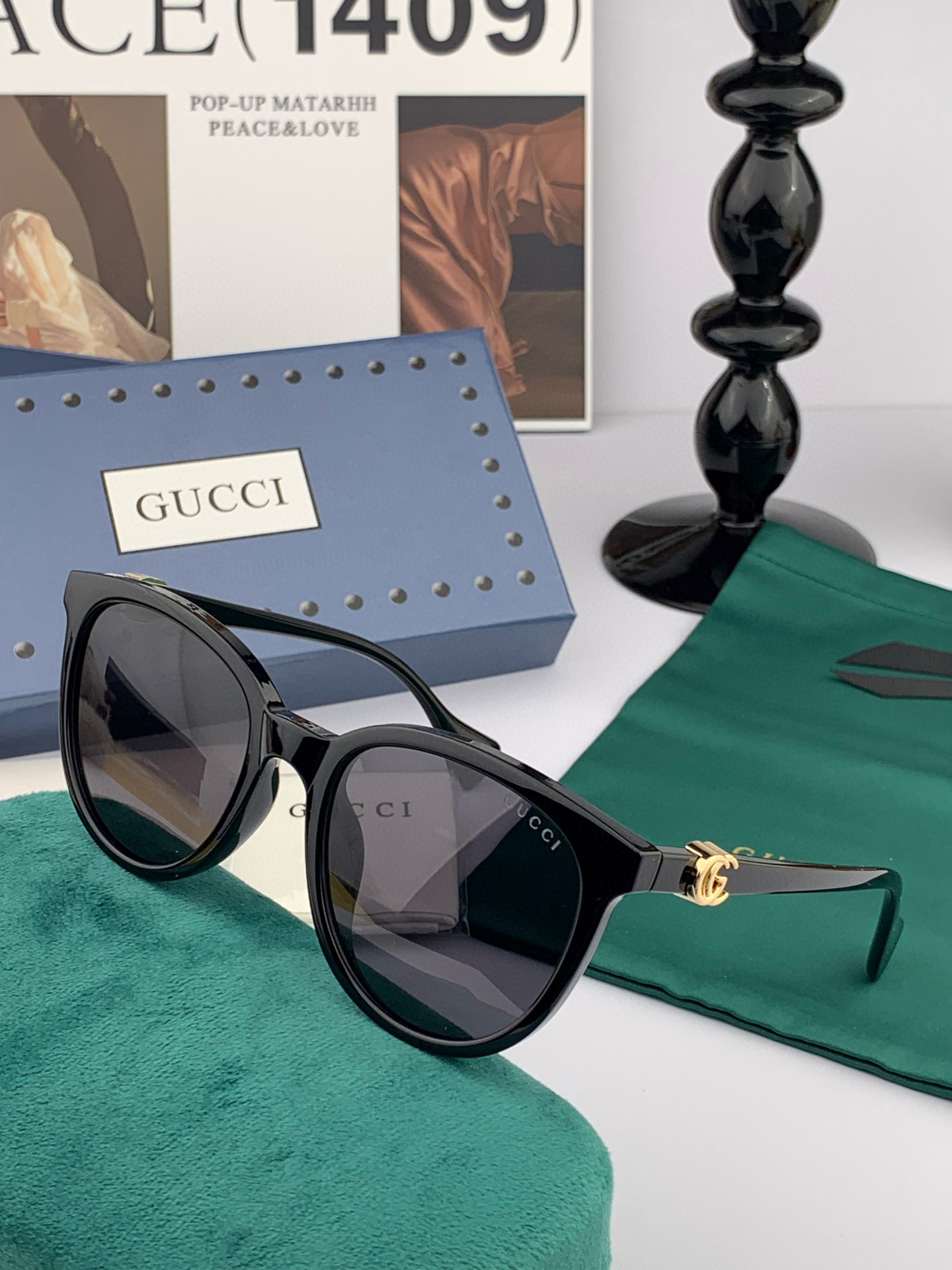  🔺 【GUCCI-偏光太阳镜】2025开春新款 潮流爆款 时尚方框偏光太阳镜 高品质 佩戴舒适 网红潮