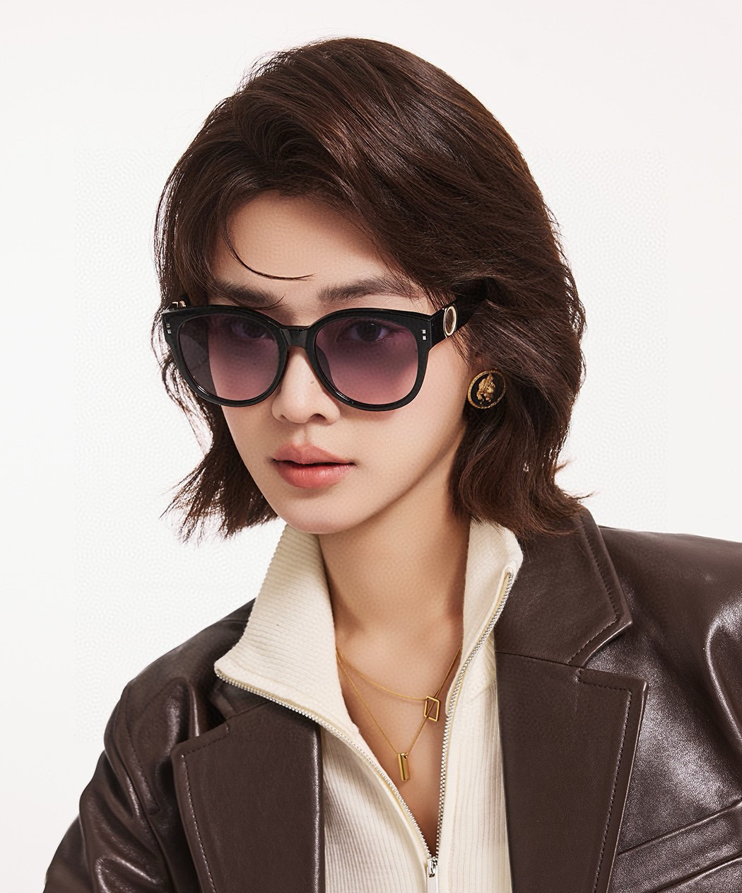 🔺 【GUCCI】2025开春新款 潮流爆款 时尚圆框偏光太阳镜 高品质 佩戴舒适 网红潮款墨镜 女士高