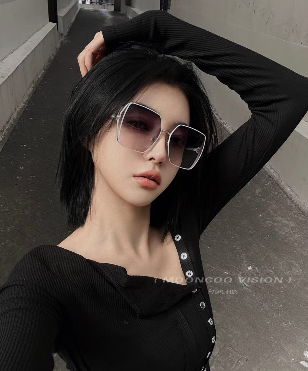  🔺 【GUCCI】2025开春新款 潮流爆款 时尚方框偏光太阳镜 高品质 佩戴舒适 网红潮款墨镜 女士