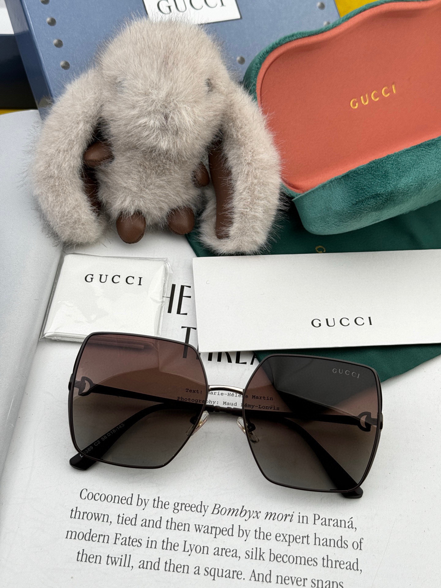  🔺 【GUCCI】2025开春新款 潮流爆款 时尚方框偏光太阳镜 高品质 佩戴舒适 网红潮款墨镜 女士