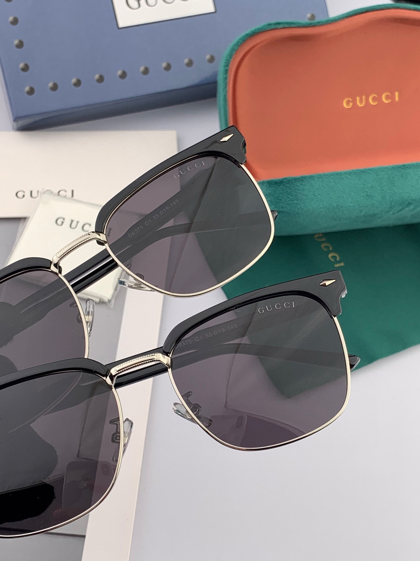  🔺 【GUCCI-偏光太阳镜】2025开春新款 潮流爆款 时尚方框偏光太阳镜 高品质 佩戴舒适 网红潮