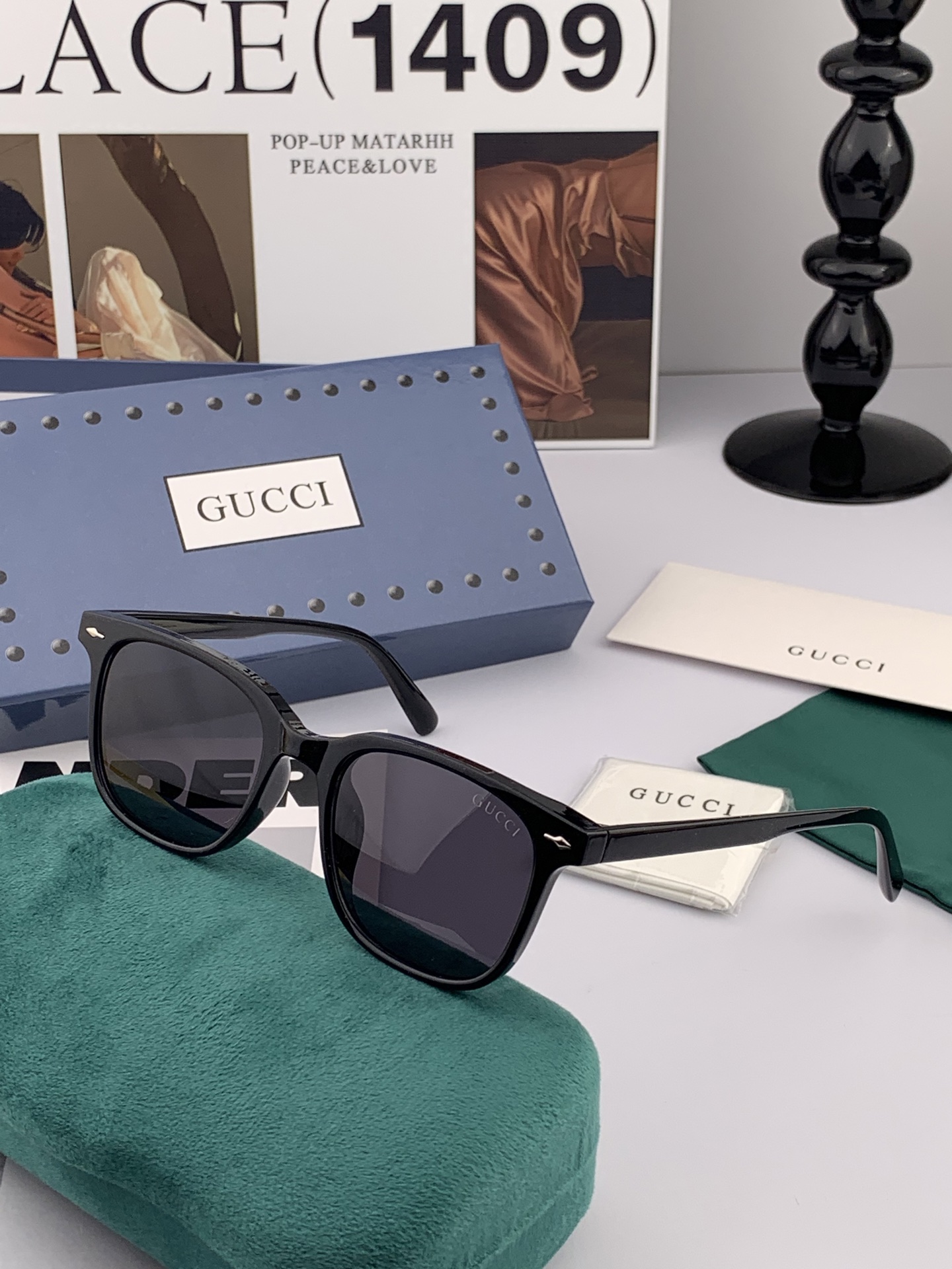   【TR偏光系列】情侣款 Gucci   经典的方框设计，不挑脸型，无论搭配大衣还是连衣裙都非常显气质