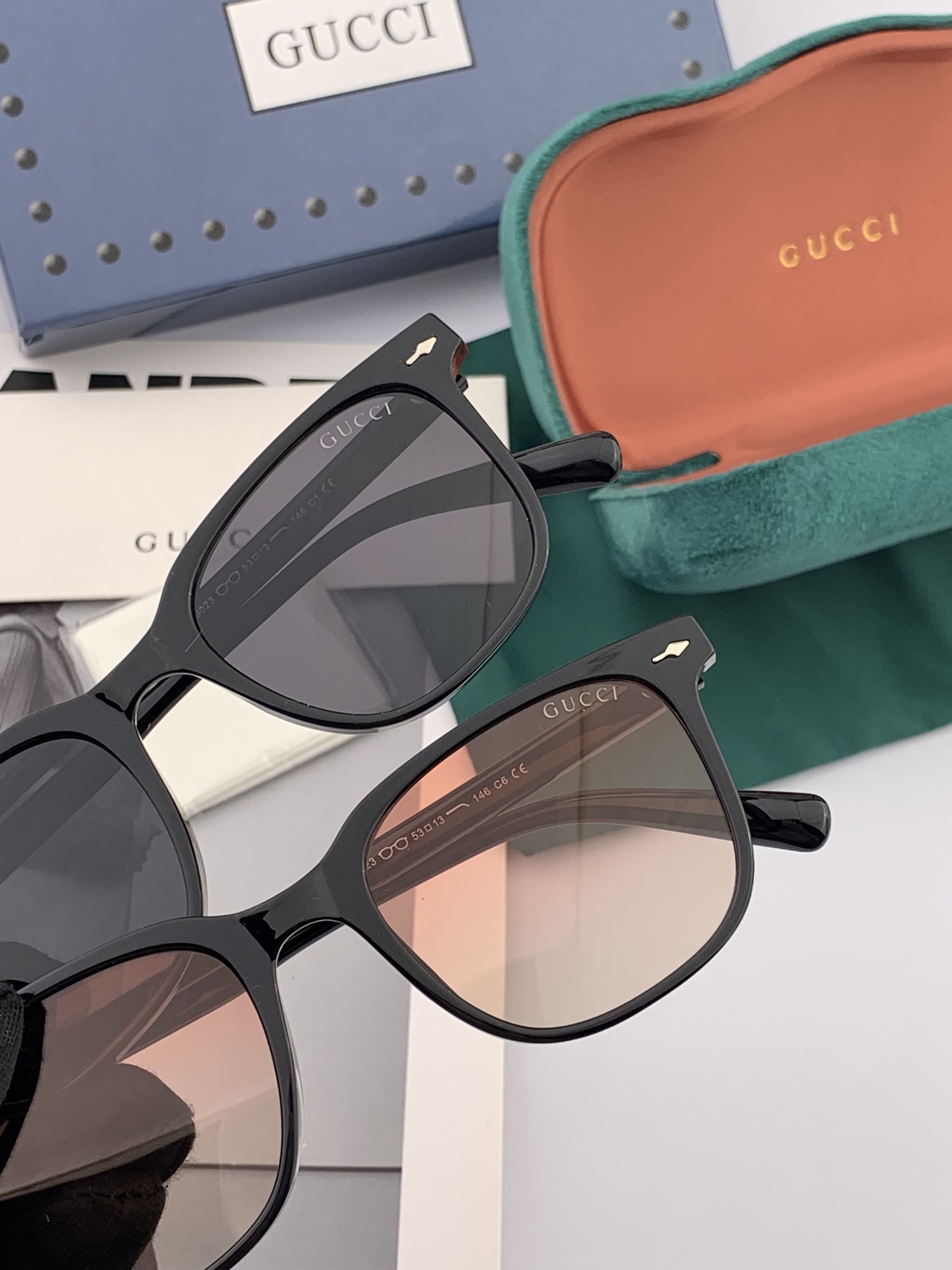   【TR偏光系列】情侣款 Gucci   经典的方框设计，不挑脸型，无论搭配大衣还是连衣裙都非常显气质