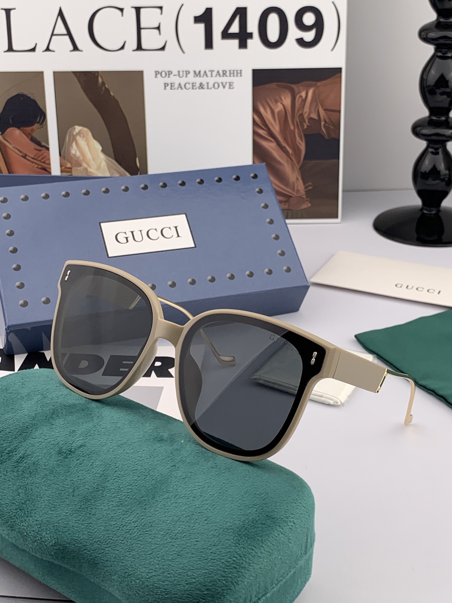 🔺 【GUCCI】2025开春新款 潮流爆款 时尚方框太阳镜 高品质 佩戴舒适 网红潮款墨镜 型号：G7