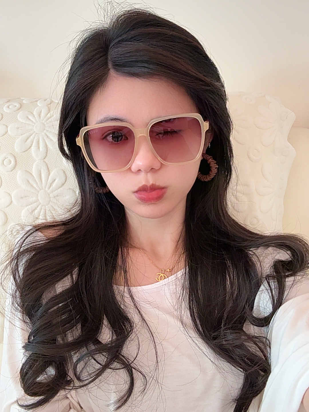   GUCCI 2025开春新款 最新款方框太阳镜 各路网红纷纷带起气场满分‼️ 俏皮甜美.上脸效果更佳