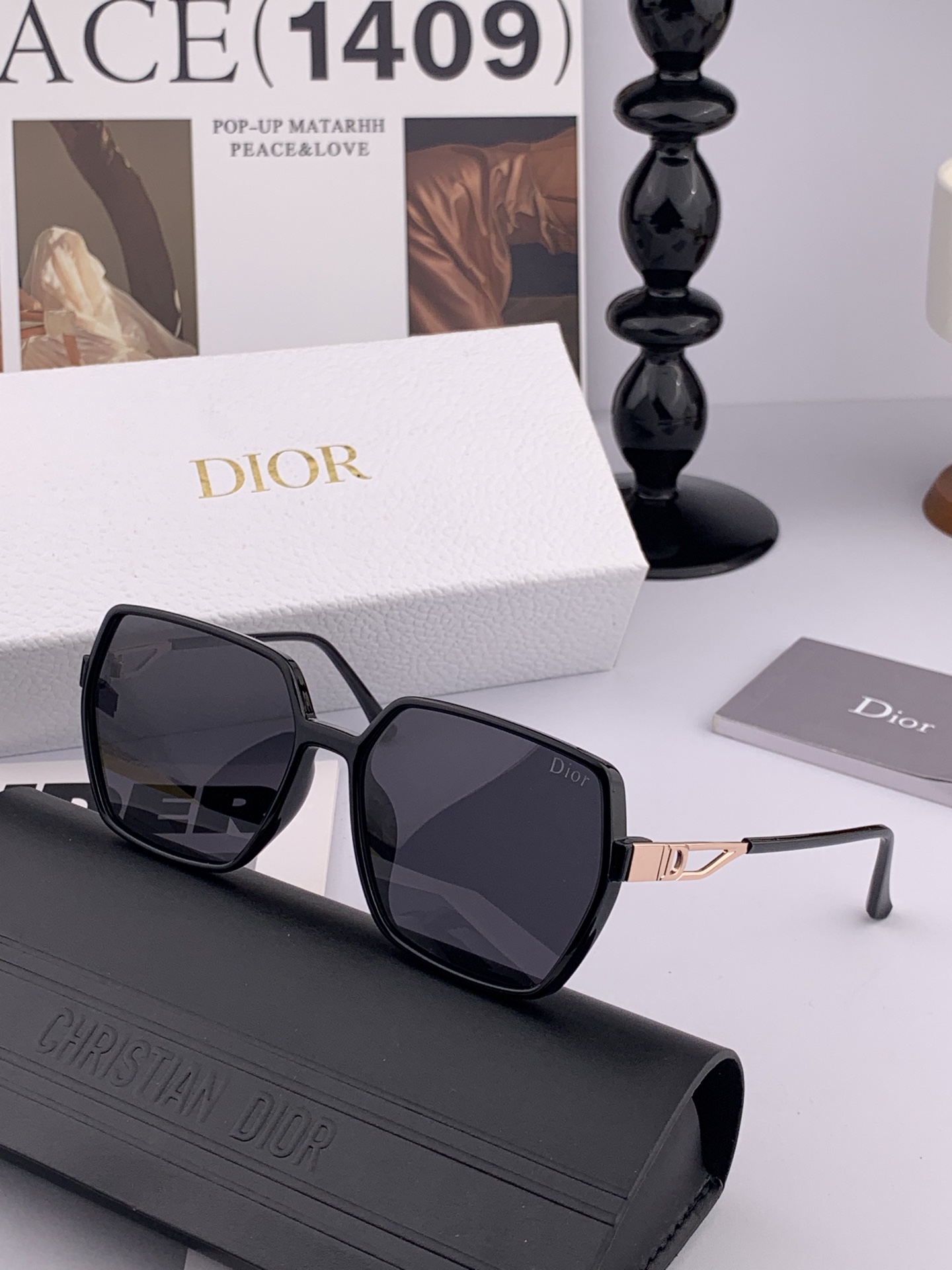  🔺 【DIOR-迪奥】2025开春新款 潮流爆款 时尚方框偏光太阳镜 高品质 佩戴舒适 网红潮款墨镜 