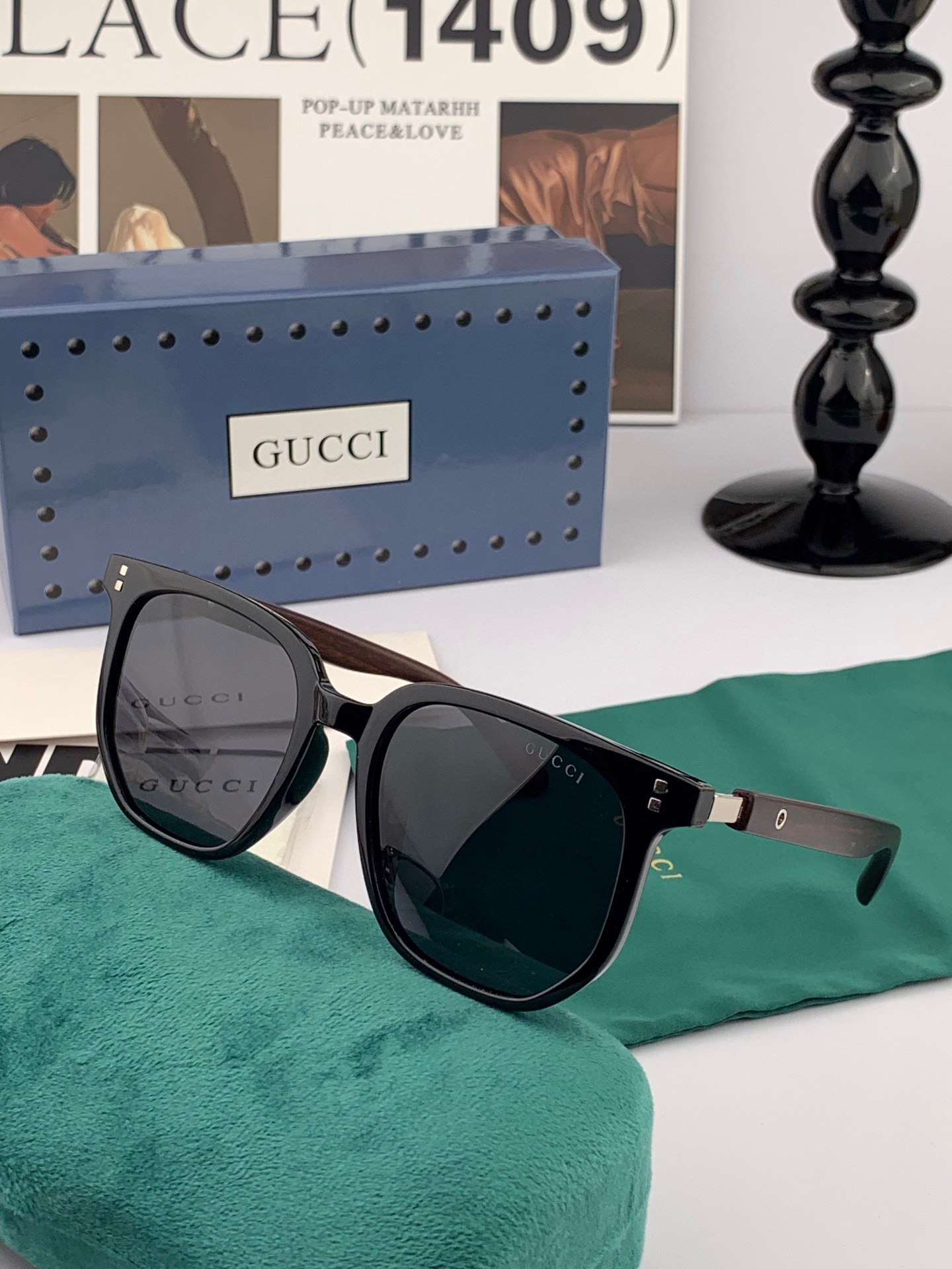   超好看 潮酷【GUCCI】古驰 新款款太阳镜以独特魅力和前卫风格诠释春夏最新眼镜，以方框设计，中梁连