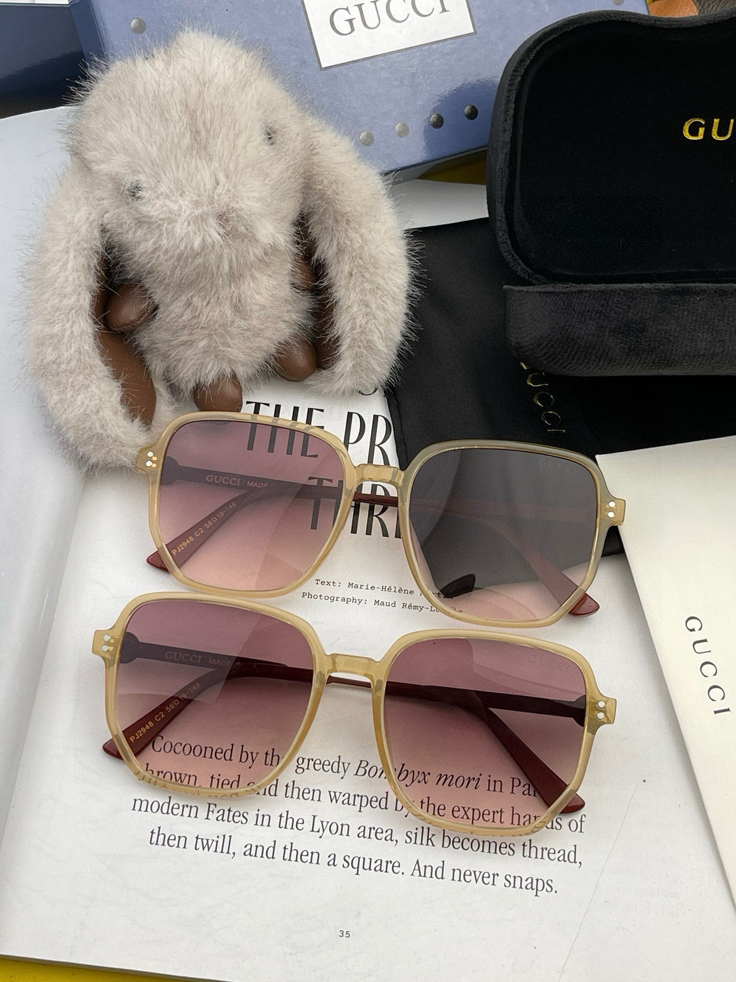   GUCCI 2025开春新款 最新款方框太阳镜 各路网红纷纷带起气场满分‼️ 俏皮甜美.上脸效果更佳