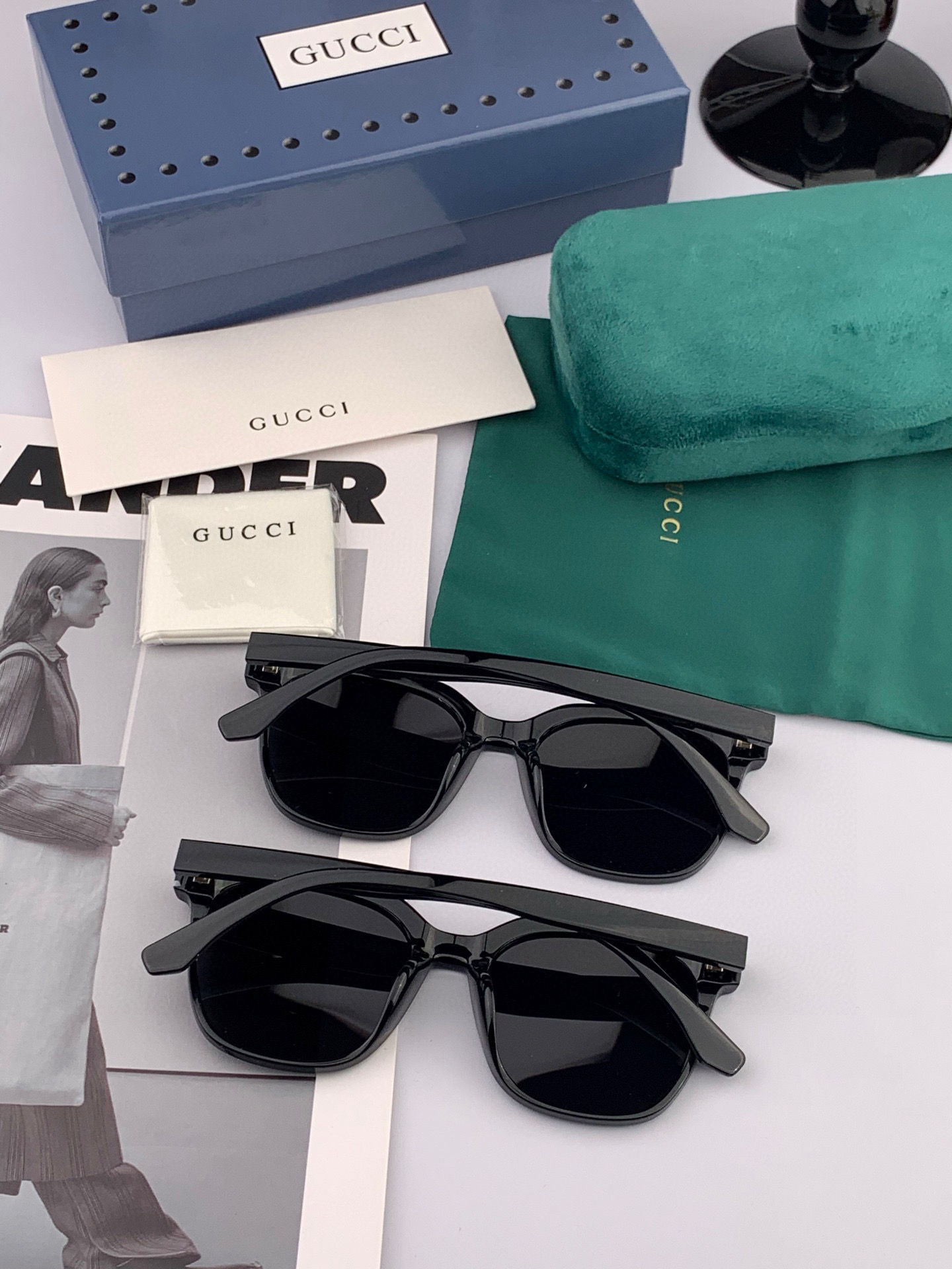 🔺 【GUCCI】2025开春新款 潮流爆款 时尚方框偏光太阳镜 高品质 佩戴舒适 网红潮款墨镜 型号：