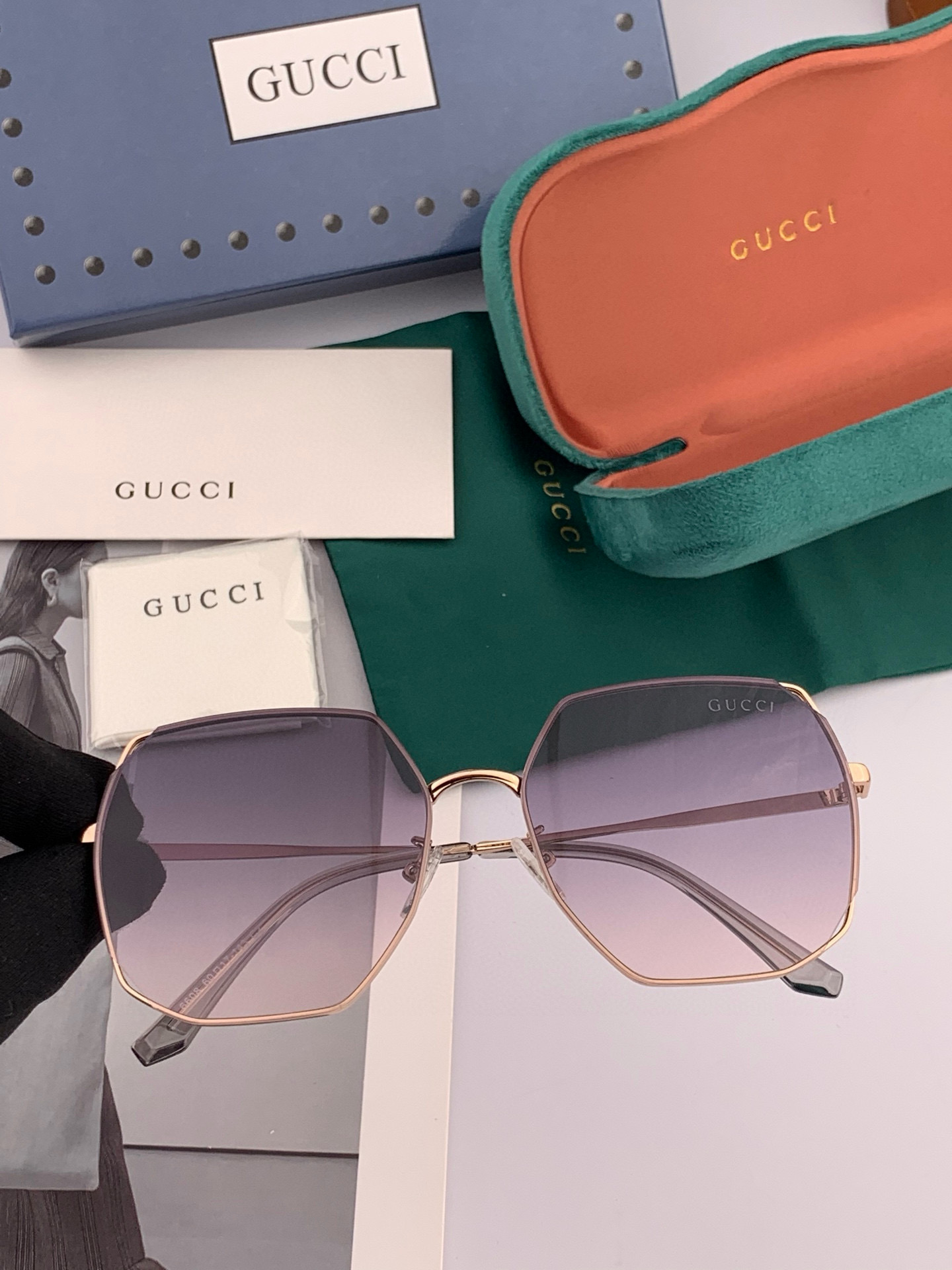   GUCCI-古驰意大利进口🇮🇹2025时尚潮流奢华装饰太阳眼镜 尼龙高清太阳镜明星海报款 超高复杂工